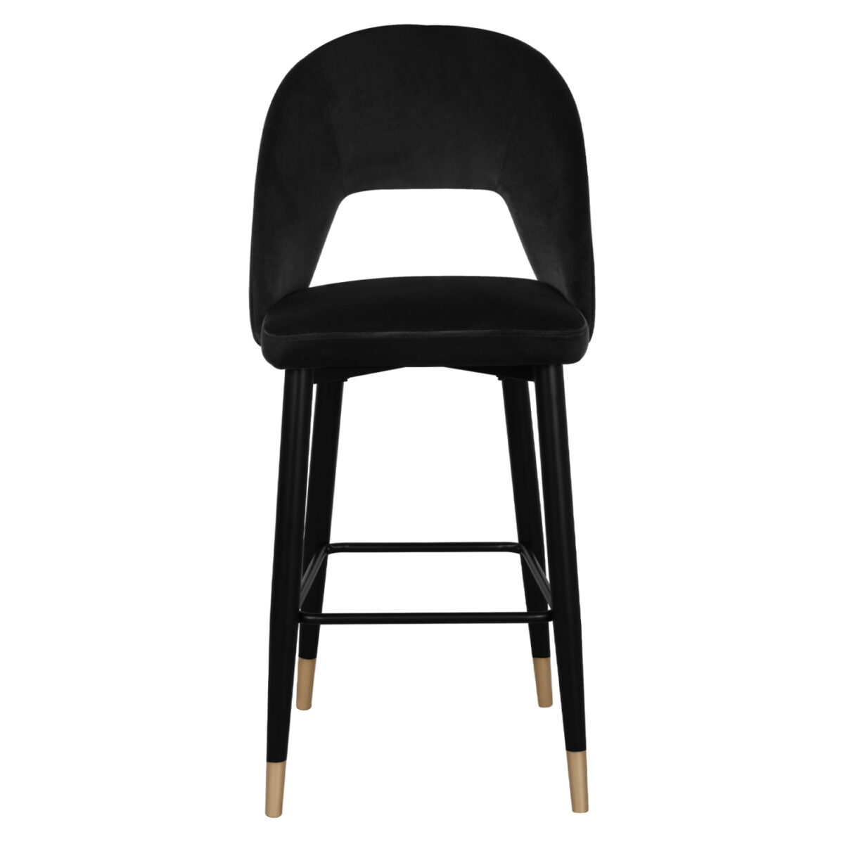 ΣΚΑΜΠΟ ΜΠΑΡ HARPER HM8526.04 ΒΕΛΟΥΔΟ ΜΑΥΡΟ ΜΕ ΜΕΤΑΛΛΙΚΟ ΣΚΕΛΕΤΟ 50Χ51Χ111Υ εκ. - Image 3