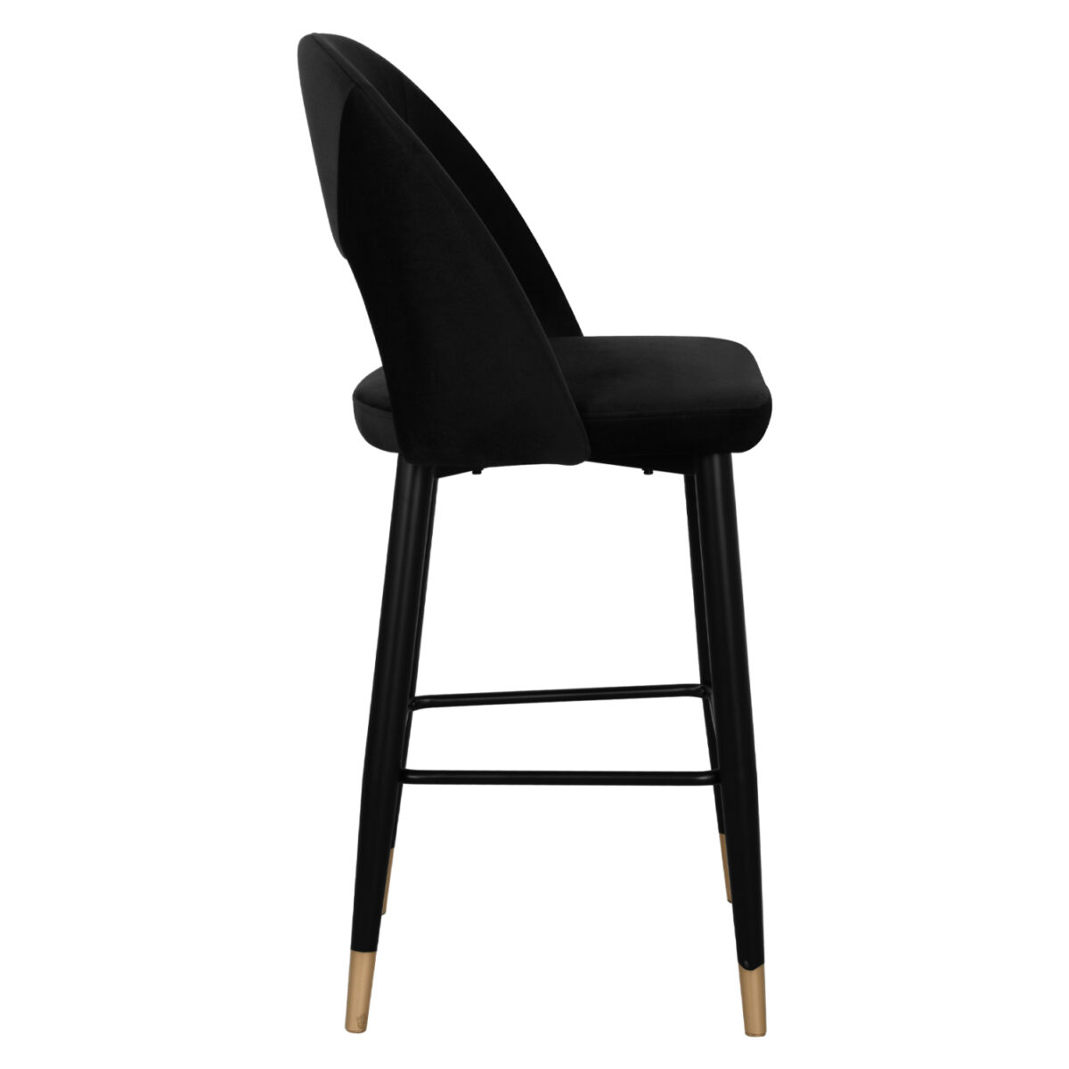 ΣΚΑΜΠΟ ΜΠΑΡ HARPER HM8526.04 ΒΕΛΟΥΔΟ ΜΑΥΡΟ ΜΕ ΜΕΤΑΛΛΙΚΟ ΣΚΕΛΕΤΟ 50Χ51Χ111Υ εκ. - Image 4