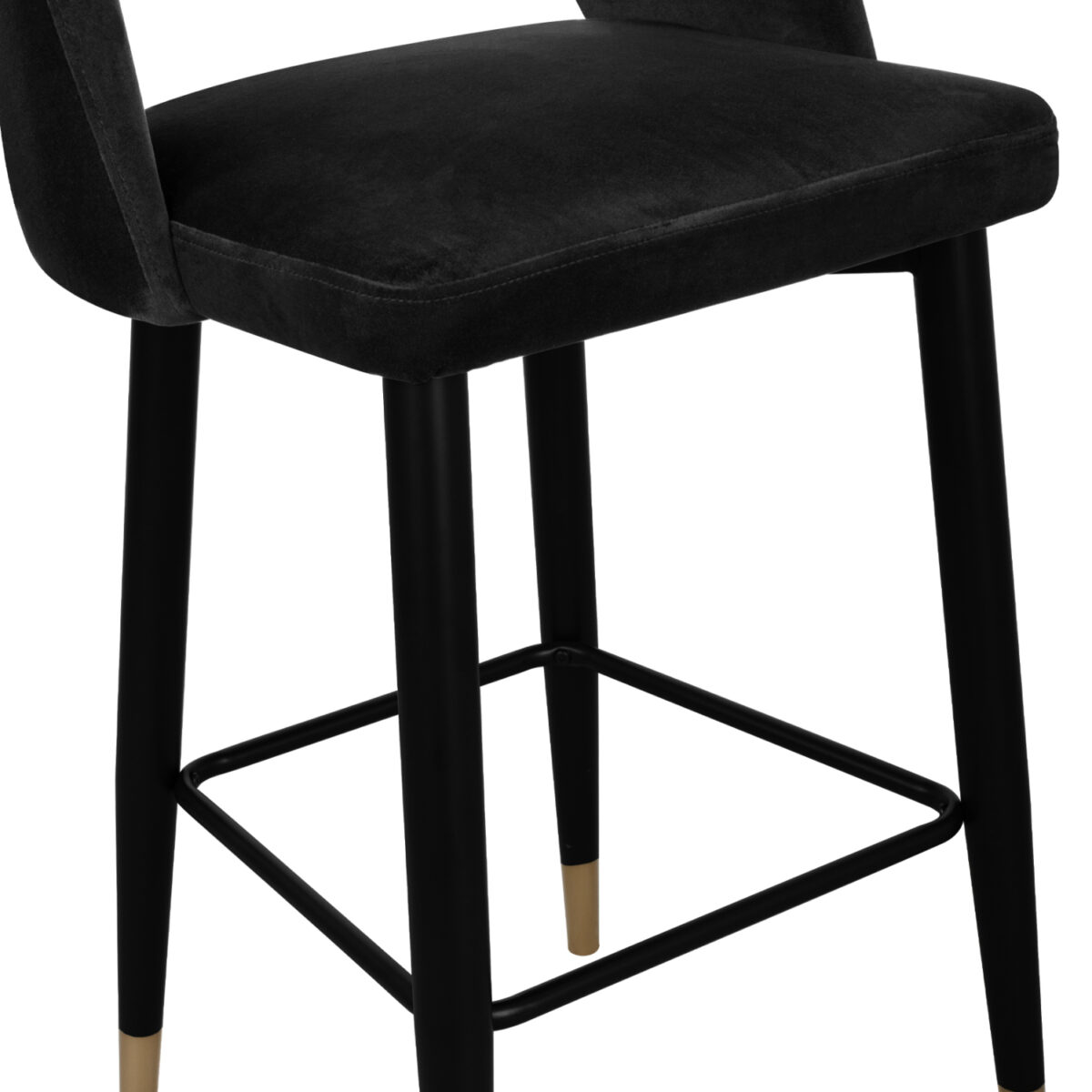 ΣΚΑΜΠΟ ΜΠΑΡ HARPER HM8526.04 ΒΕΛΟΥΔΟ ΜΑΥΡΟ ΜΕ ΜΕΤΑΛΛΙΚΟ ΣΚΕΛΕΤΟ 50Χ51Χ111Υ εκ. - Image 8