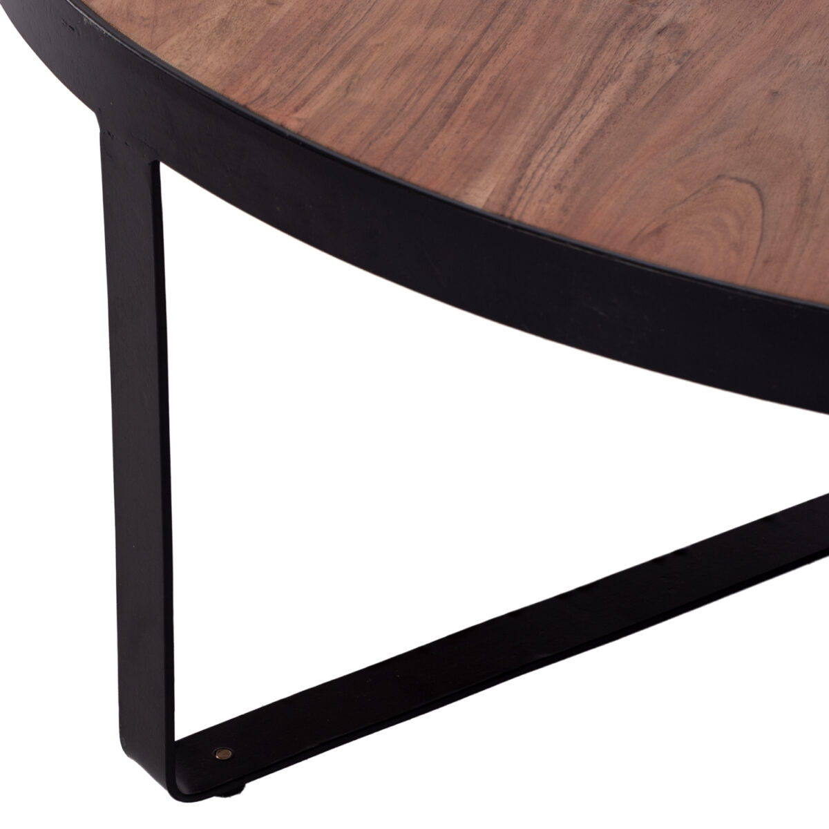 ΤΡΑΠΕΖΙ ΣΑΛΟΝΙΟΥ ATHARVA ΑΠΟ ΜΑΣΙΦ ΞΥΛΟ ΑΚΑΚΙΑΣ HM8461.11 Φ100x36Υ εκ. - Image 5