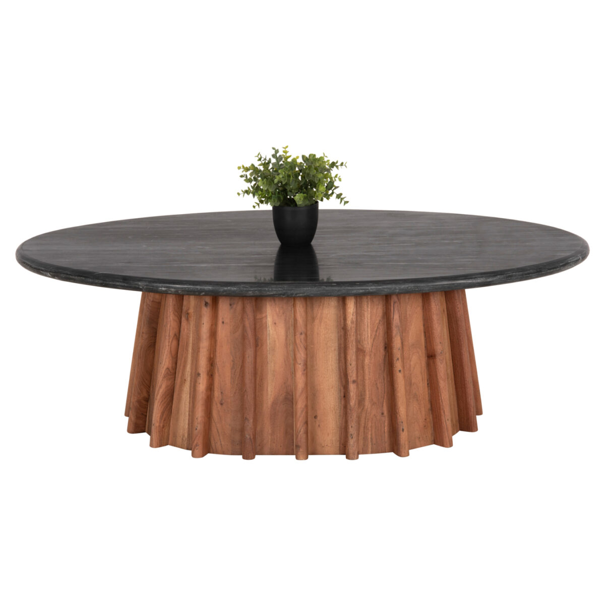 ΤΡΑΠΕΖΙ ΣΑΛΟΝΙΟΥ ΟΒΑΛ DRAXX HM9934 ΜΑΣΙΦ ΑΚΑΚΙΑ-ΜΑΥΡΟ ΜΑΡΜΑΡΟ 120x70x38Υεκ. - Image 3