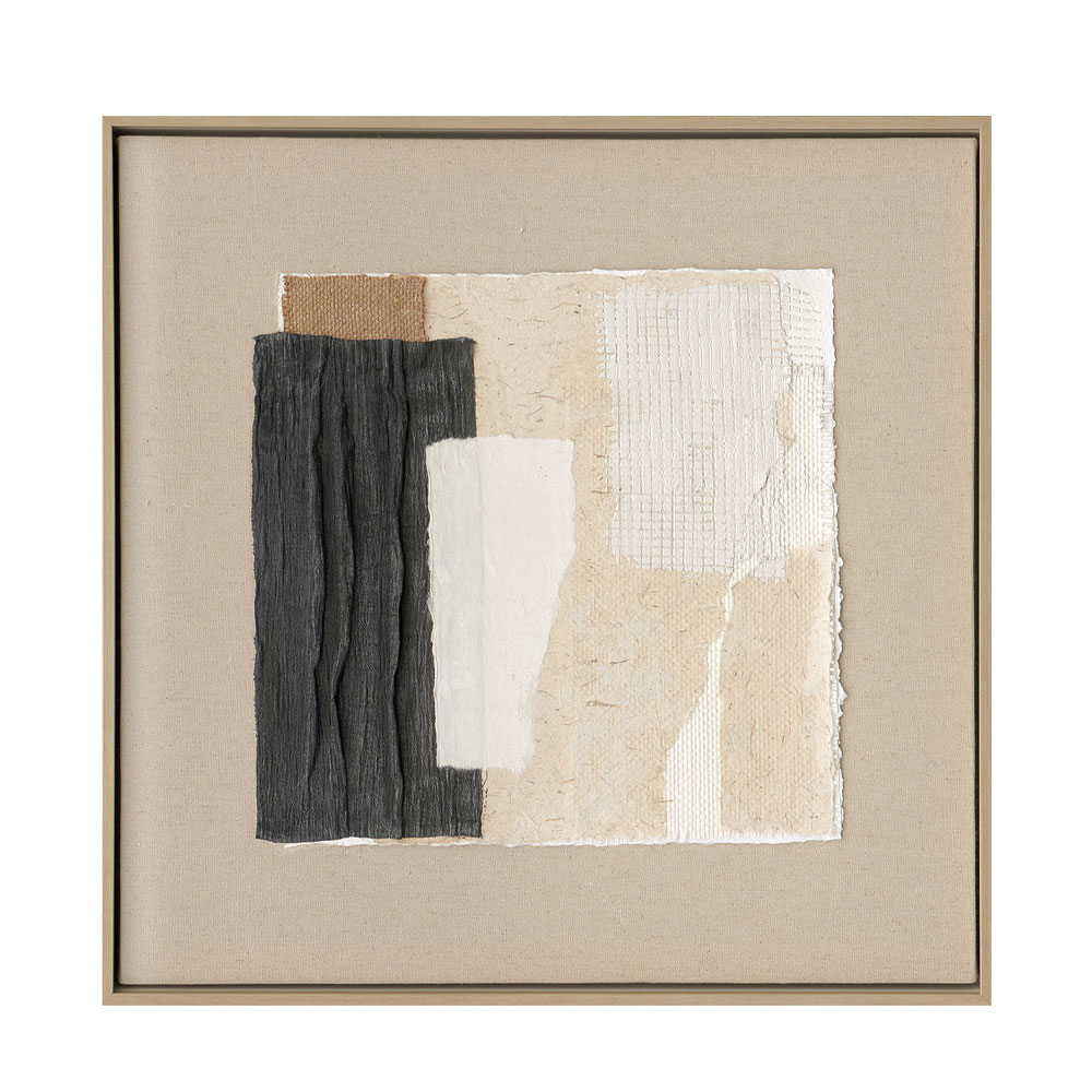 SOFTNESS OF HUES 1 ΠΙΝΑΚΑΣ ΛΙΝΟ ΠΟΛΥΧΡΩΜΟ ΞΥΛΟ ΚΟΡΝΙΖΑ ΦΥΣΙΚΟ 80x80xH5cm