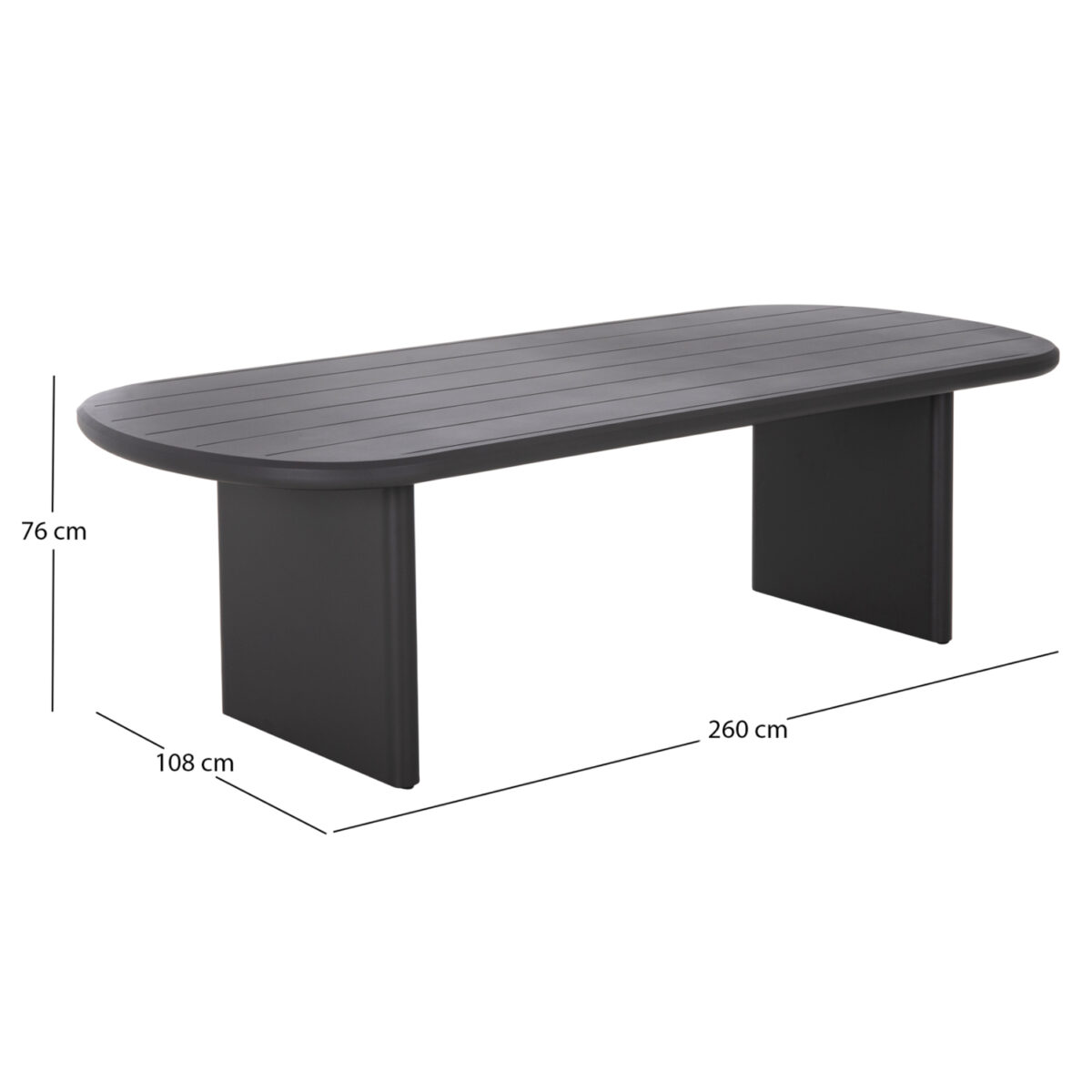 ΤΡΑΠΕΖΙ ΤΡΑΠΕΖΑΡΙΑΣ ΟΒΑΛ ABSOLUTION SM6464.01 ΓΚΡΙ ΑΛΟΥΜΙΝΙΟ 260x108x75Υεκ - Image 2