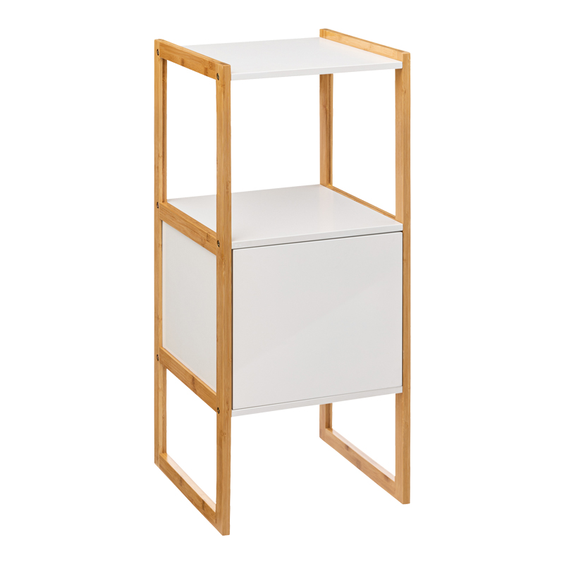 Ντουλάπι τοίχου χαμηλό Derfen  σε λευκή-φυσική απόχρωση 33x33x80εκ