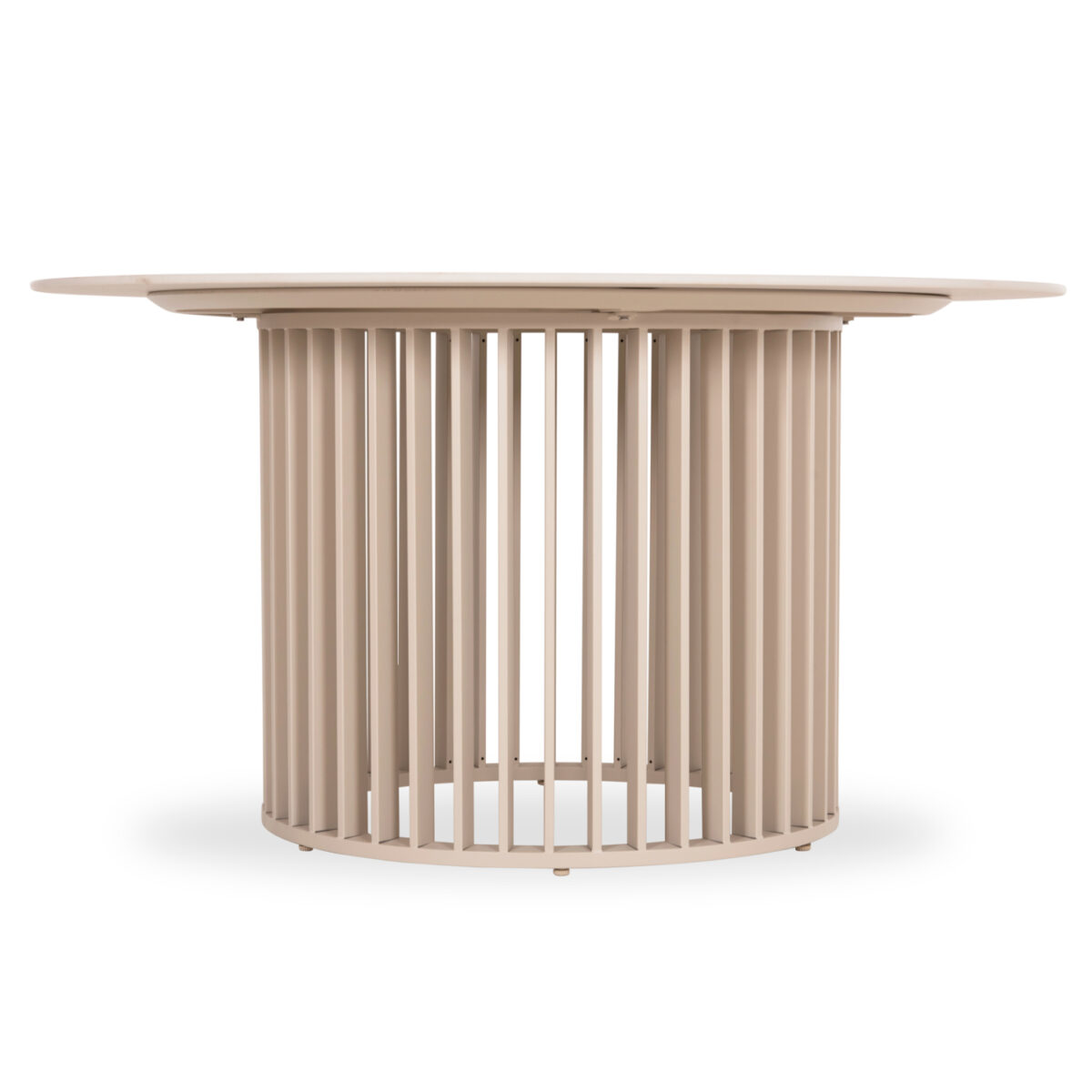 ΤΡΑΠΕΖΙ ΣΤΡΟΓΓΥΛΟ ΣΕΙΡΑ ETERNITY SM6177.01 IVORY ΑΛΟΥΜΙΝΙΟ & SINTERED STONE Φ140εκ - Image 3