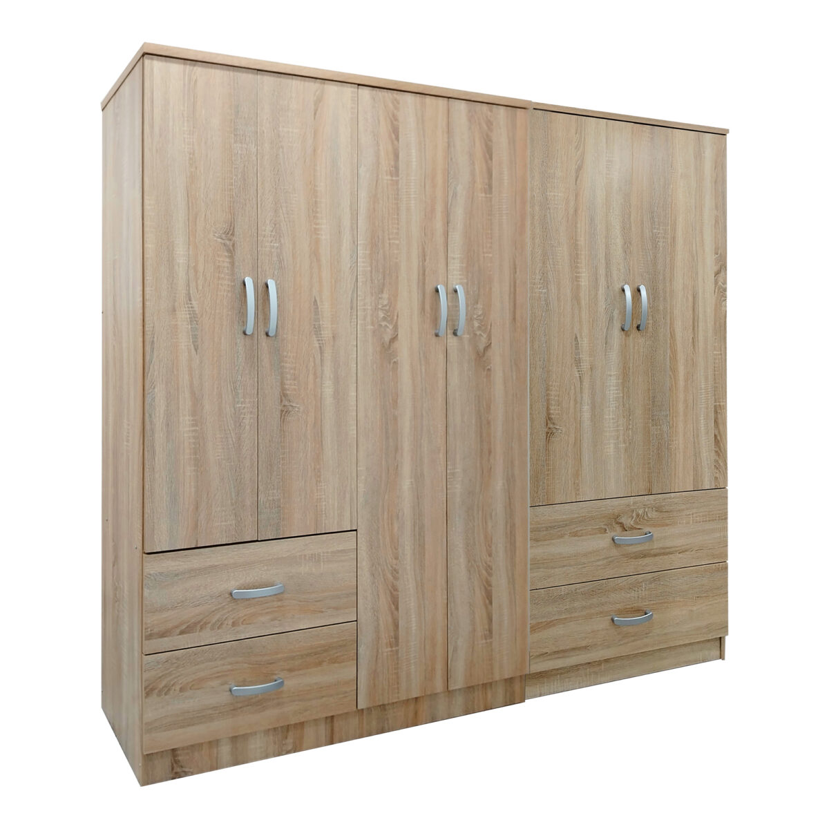 Ντουλάπα εξάφυλλη Athos  Sonoma 200.5x42x180εκ - Image 2