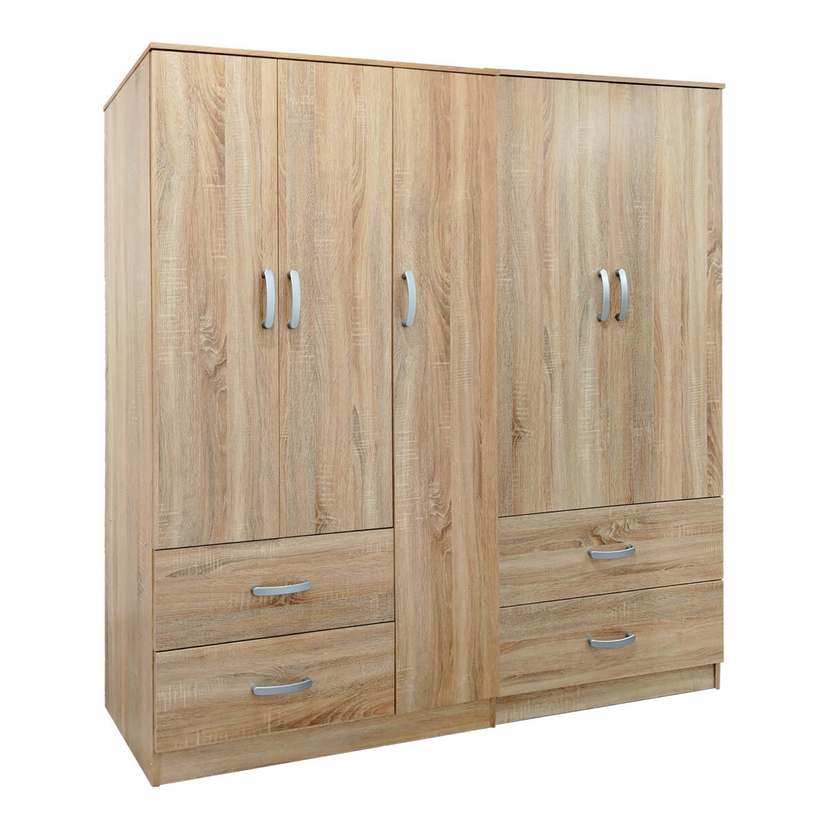 Ντουλάπα πεντάφυλλη Athos  sonoma 170x42x180εκ - Image 2