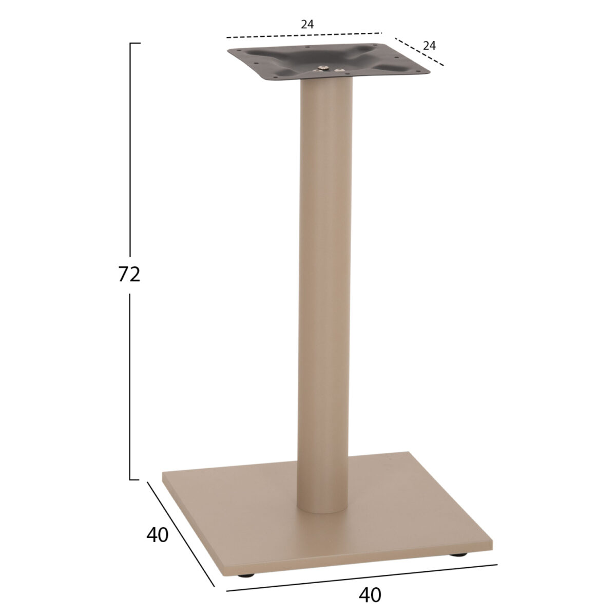 ΒΑΣΗ ΤΡΑΠΕΖΙΟΥ ΑΠΟ ΜΕΤΑΛΛΟ HM421.25 ΚΑΠΟΥΤΣΙΝΟ 40x40x72Υεκ. - Image 2