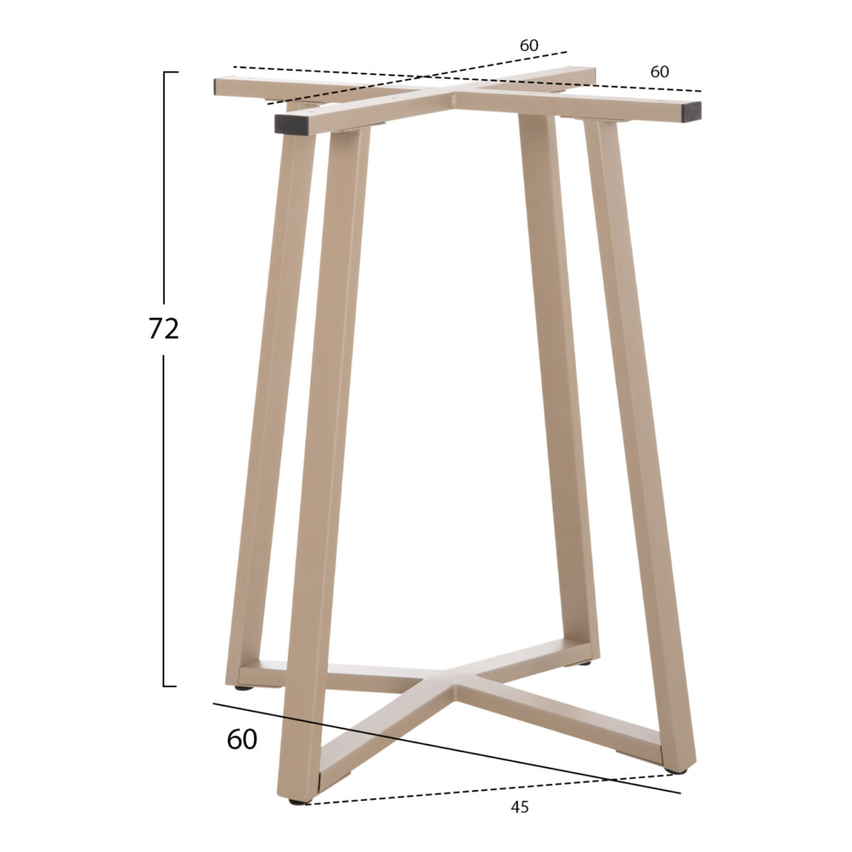 ΒΑΣΗ ΤΡΑΠΕΖΙΟΥ ΧΙΑΣΤΙ HM470.25 ΜΕΤΑΛΛΙΚΗ ΣΕ ΚΑΠΟΥΤΣΙΝΟ 60x60x72Yεκ. - Image 2