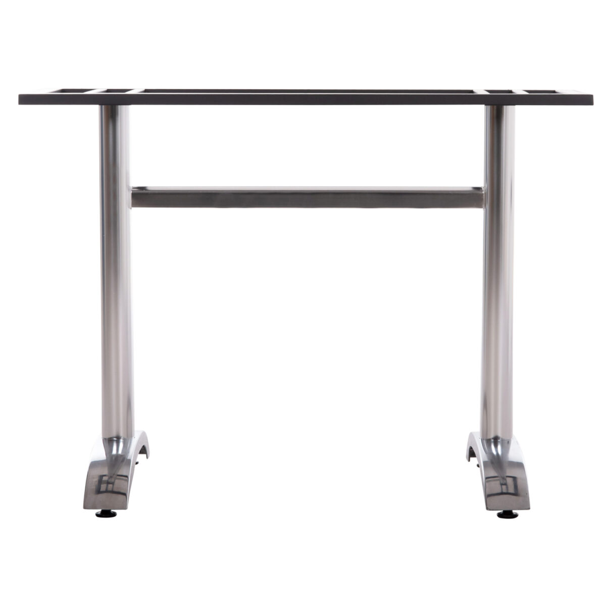 ΒΑΣΗ ΤΡΑΠΕΖΙΟΥ ΜΕΤΑΛΛΙΚΗ ΔΙΠΛΗ HM461.13 ΧΡΩΜΙΟΥ ΜΕ ΡΕΓΟΥΛΑΤΟΡΟΥΣ 100x60x73Υεκ. - Image 3