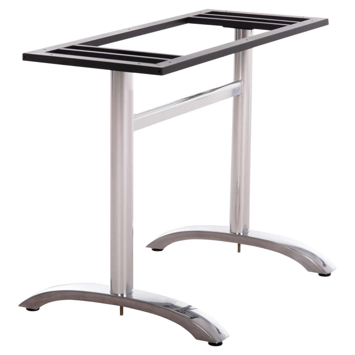 ΒΑΣΗ ΤΡΑΠΕΖΙΟΥ ΜΕΤΑΛΛΙΚΗ ΔΙΠΛΗ HM461.13 ΧΡΩΜΙΟΥ ΜΕ ΡΕΓΟΥΛΑΤΟΡΟΥΣ 100x60x73Υεκ. - Image 4