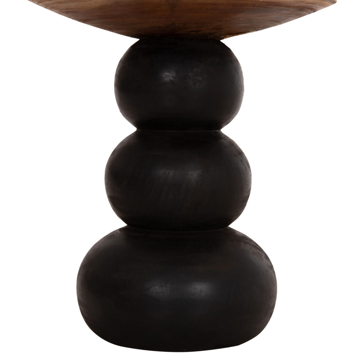 ΒΟΗΘΗΤΙΚΟ ΤΡΑΠΕΖΑΚΙ ΣΤΡΟΓΓΥΛΟ JACKY HM9890 SUAR ΞΥΛΟ ΦΥΣΙΚΟ & ΜΑΥΡΟ Φ40x45,5Υεκ. - Image 5