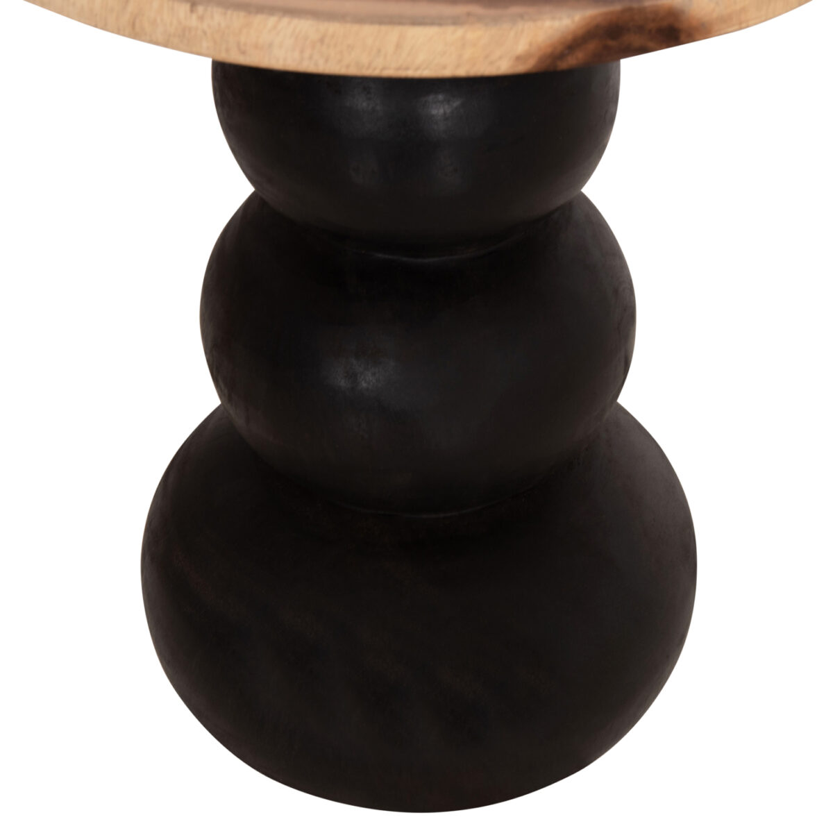 ΒΟΗΘΗΤΙΚΟ ΤΡΑΠΕΖΑΚΙ ΣΤΡΟΓΓΥΛΟ JACKY HM9890 SUAR ΞΥΛΟ ΦΥΣΙΚΟ & ΜΑΥΡΟ Φ40x45,5Υεκ. - Image 10