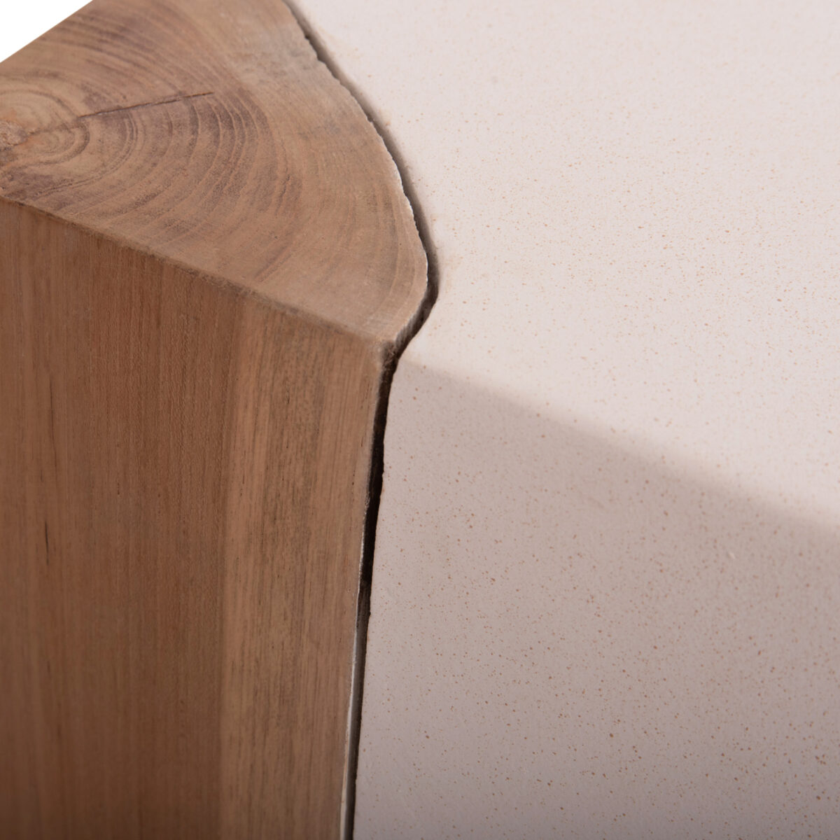 ΒΟΗΘΗΤΙΚΟ ΤΡΑΠΕΖΙ LEIA HM18163.02 FIBER CEMENT ΛΕΥΚΟ-ΞΥΛΟ TEAK 32.5x32.5x46Υεκ. - Image 10