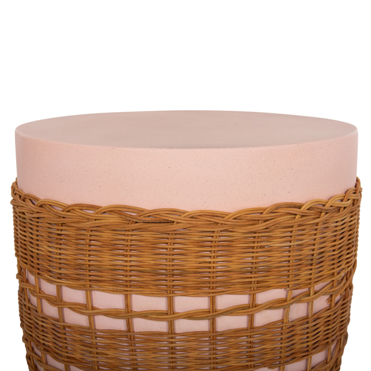 ΒΟΗΘΗΤΙΚΟ ΤΡΑΠΕΖΙ VILHENA HM18166 FIBER CEMENT ΡΟΖ-RATTAN ΦΥΣΙΚΟ Φ44.5x45Υεκ. - Image 4