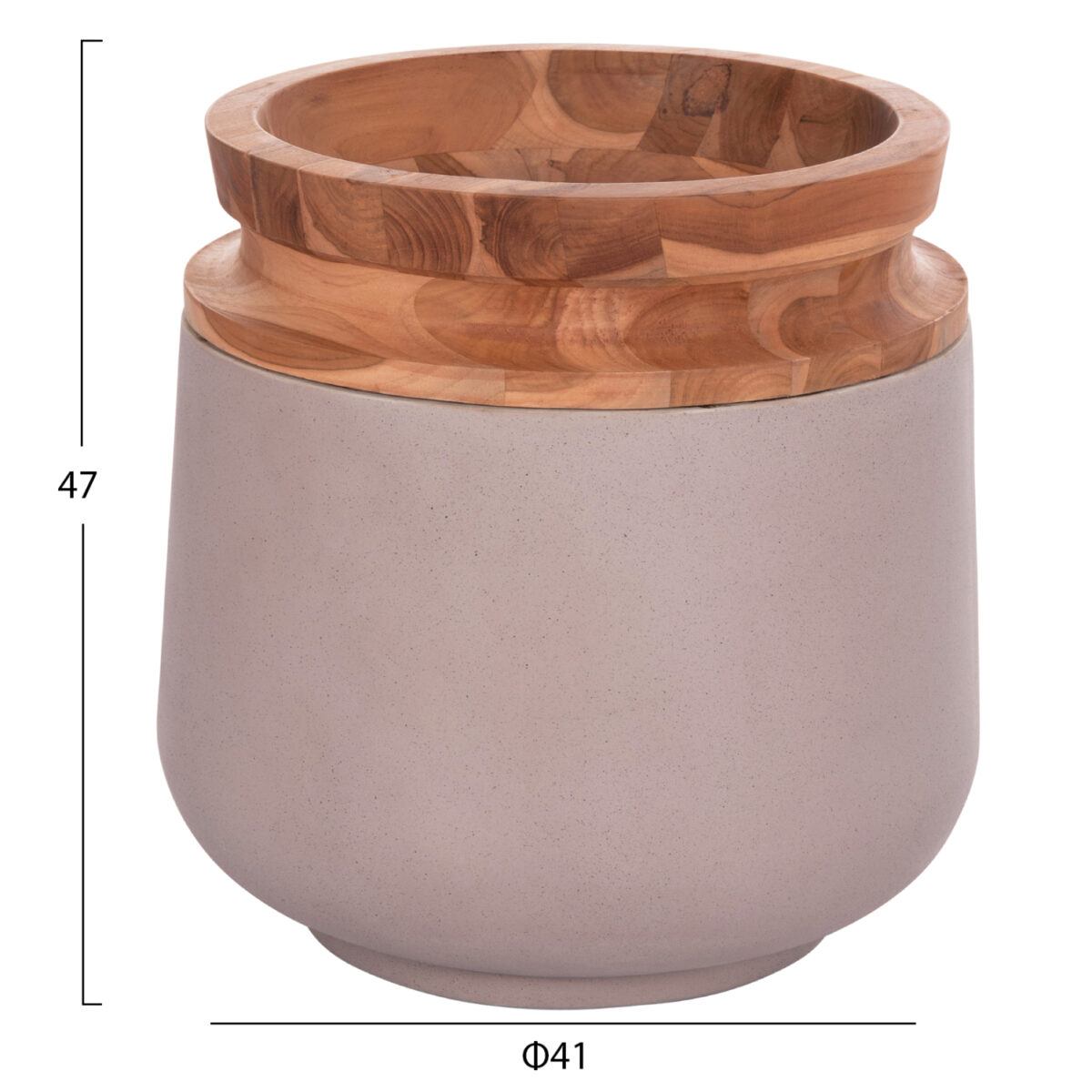 ΔΙΑΚΟΣΜΗΤΙΚΑ ΒΑΖΑ ΔΑΠΕΔΟΥ 2ΤΜΧ LINTER HM21140.04 FIBER CEMENT TAUPE-ΞΥΛΟ ΤΕΑΚ 47Υ & 60Υεκ - Image 2