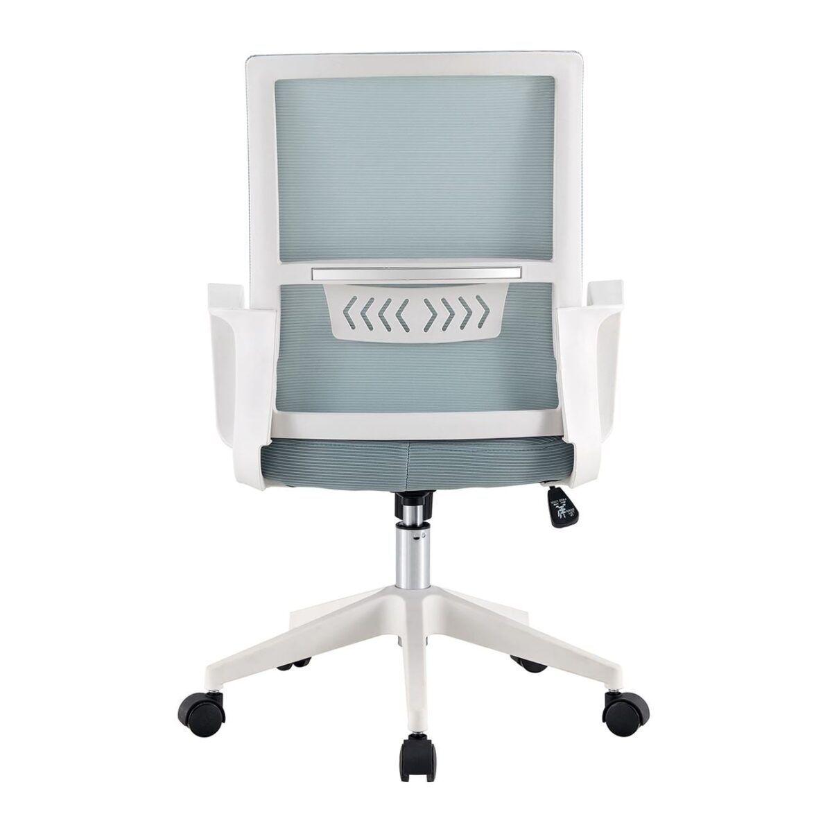 BF2965 Πολυθρόνα Γραφείου Ύφασμα Γκρι-Μπλε Mesh, Βάση PP Άσπρο - Image 3