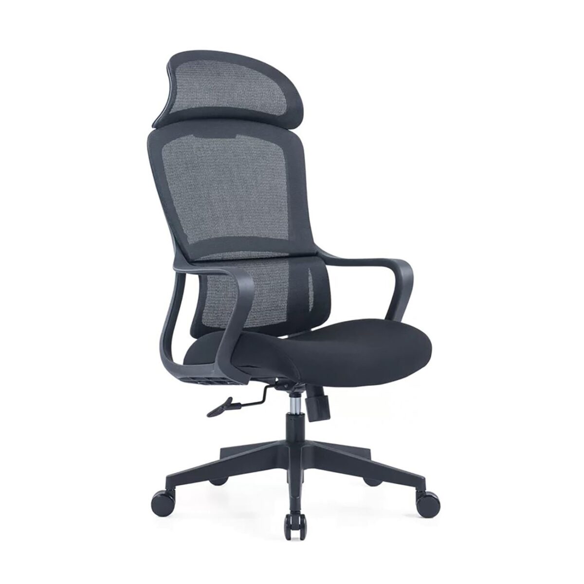 BF3010 Πολυθρόνα Γραφείου Διευθυντή, Mesh Μαύρο, Ύφασμα Μαύρο - Image 2