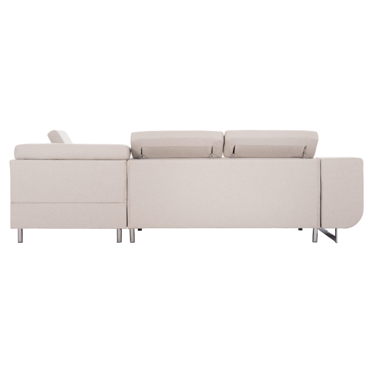 ΓΩΝΙΑΚΟΣ ΚΑΝΑΠΕΣ-ΚΡΕΒΑΤΙ ΜΕ ΑΠΟΘ.ΧΩΡΟ ENCORE HM3301.03R ΜΠΕΖ ΥΦΑΣΜΑ 285x205x90Υεκ. - Image 7