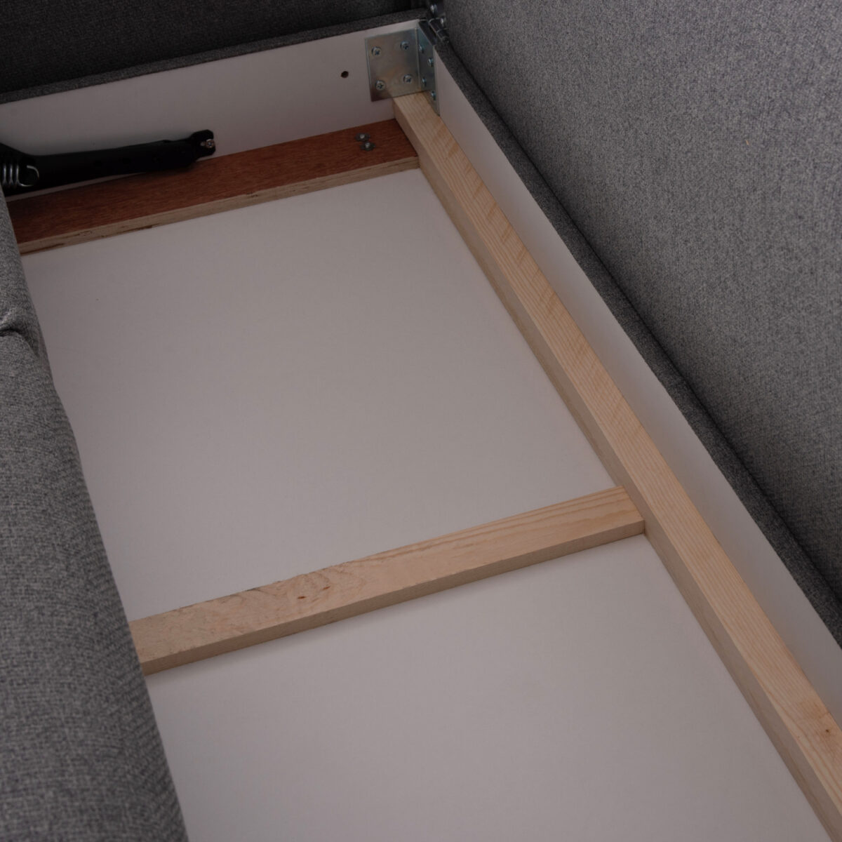 ΓΩΝΙΑΚΟΣ ΚΑΝΑΠΕΣ-ΚΡΕΒΑΤΙ ΜΕ ΑΠΟΘ.ΧΩΡΟ SAFFIRA HM3303.01L ΓΚΡΙ ΥΦΑΣΜΑ 270x195x100Υεκ. - Image 9