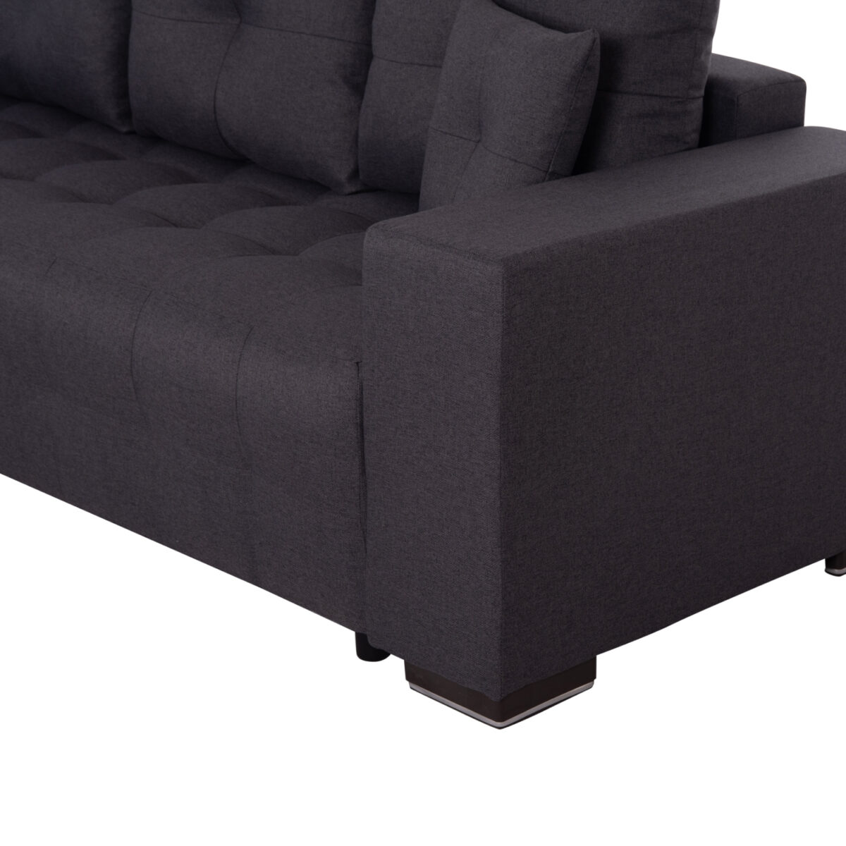 ΓΩΝΙΑΚΟΣ ΚΑΝΑΠΕΣ-ΚΡΕΒΑΤΙ ΜΕ ΑΠΟΘ.ΧΩΡΟ TRENDSTON HM3302.01L ΓΚΡΙ ΥΦΑΣΜΑ 298x177x95Υεκ - Image 9