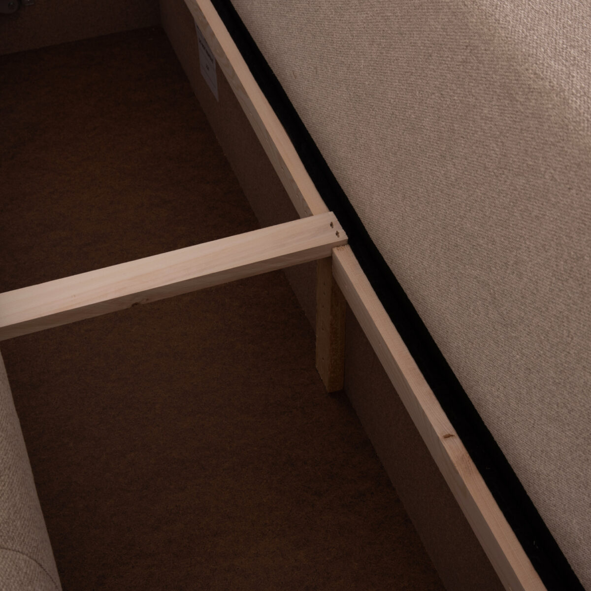 ΓΩΝΙΑΚΟΣ ΚΑΝΑΠΕΣ-ΚΡΕΒΑΤΙ ΜΕ ΑΠΟΘ.ΧΩΡΟ TRENDSTON HM3302.03L ΜΠΕΖ ΥΦΑΣΜΑ 298x177x95Υεκ - Image 10