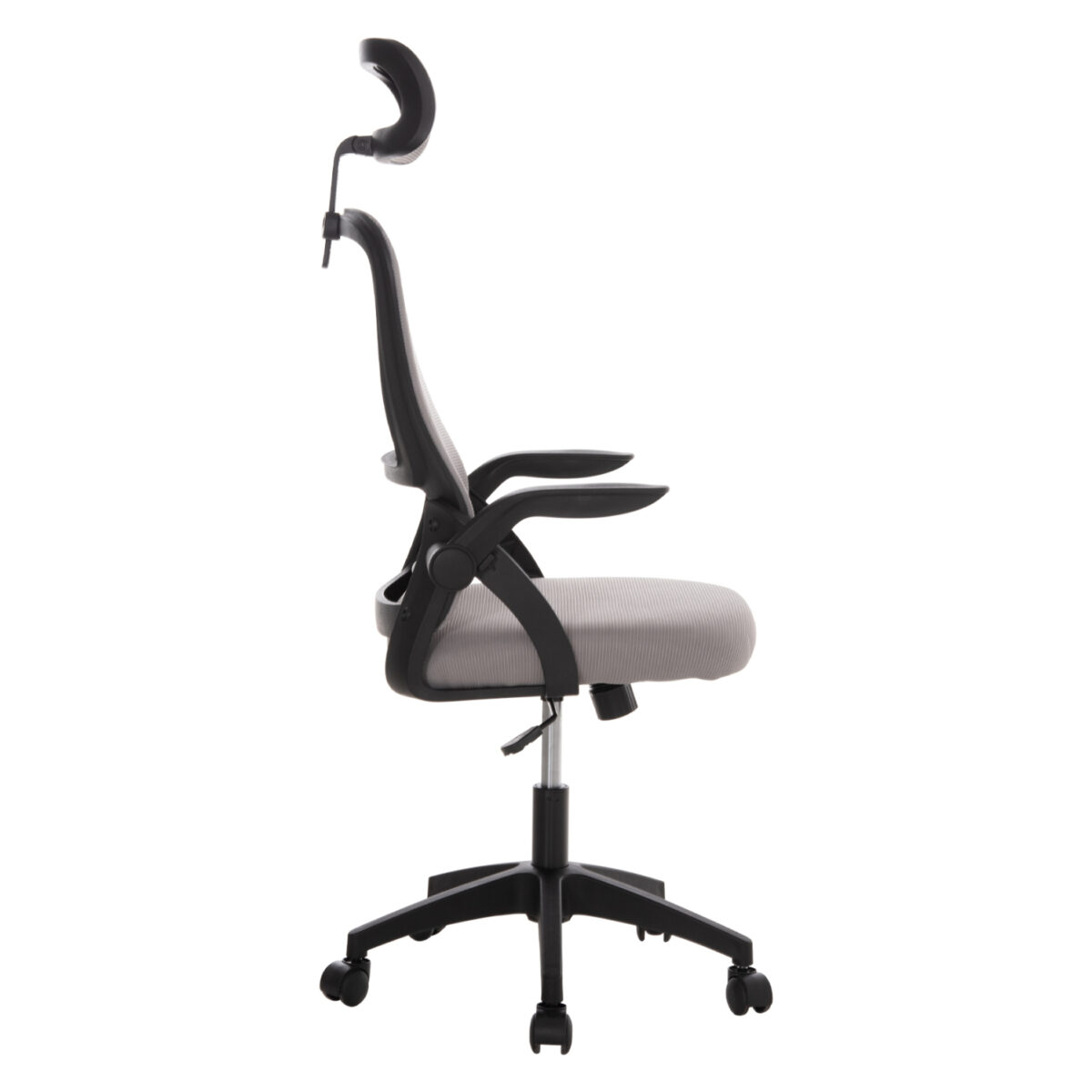 ΚΑΡΕΚΛΑ ΓΡΑΦΕΙΟΥ BLAZER HM1205.05 ΓΚΡΙ MESH-ΜΑΥΡΟΣ ΣΚΕΛΕΤΟΣ 60x58x110-130Υεκ. - Image 4