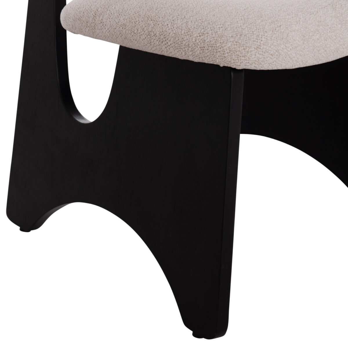 ΚΑΡΕΚΛΑ ΤΡΑΠΕΖΑΡΙΑΣ BELLISI HM18248.02 ΕΚΡΟΥ ΥΦΑΣΜΑ-PLYWOOD ΣΕ ΜΑΥΡΟ 53x56x78Υεκ. - Image 9