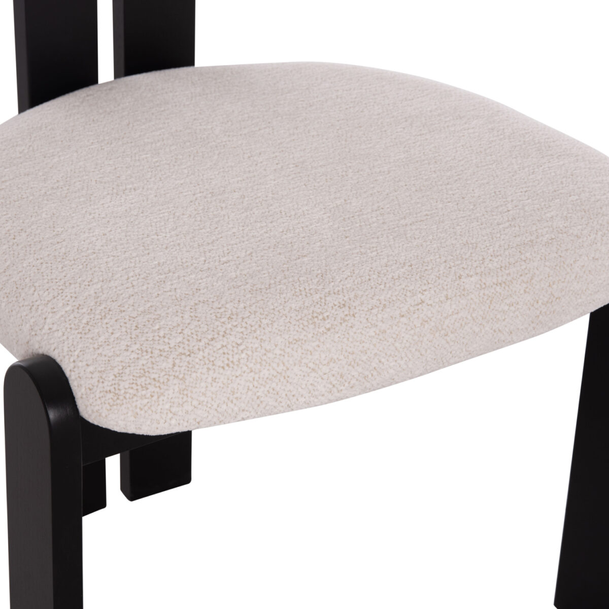 ΚΑΡΕΚΛΑ ΤΡΑΠΕΖΑΡΙΑΣ KARVO HM18252.02 ΕΚΡΟΥ ΥΦΑΣΜΑ--ΞΥΛΟ ΣΕ ΜΑΥΡΟ 57x50x78,5Υεκ. - Image 8