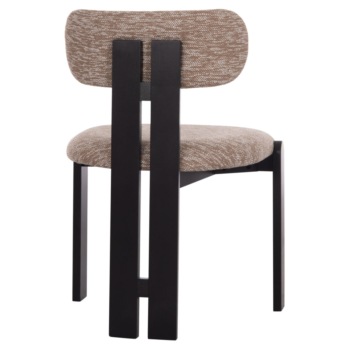 ΚΑΡΕΚΛΑ ΤΡΑΠΕΖΑΡΙΑΣ KARVO HM18252.03 ΚΑΦΕ ΥΦΑΣΜΑ--ΞΥΛΟ ΣΕ ΜΑΥΡΟ 57x50x78,5Υεκ. - Image 5