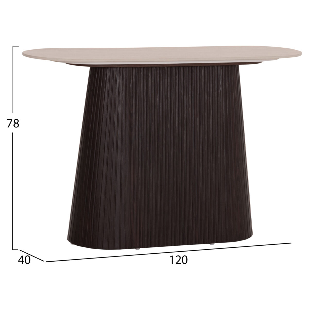 ΚΟΝΣΟΛΑ CATER HM18323 ΚΕΡΑΜΙΚΟ TOP ΟΨΗ ΤΡΑΒΕΡΤΙΝΑΣ-MDF ΒΑΣΗ 120x40x78Υεκ. - Image 2