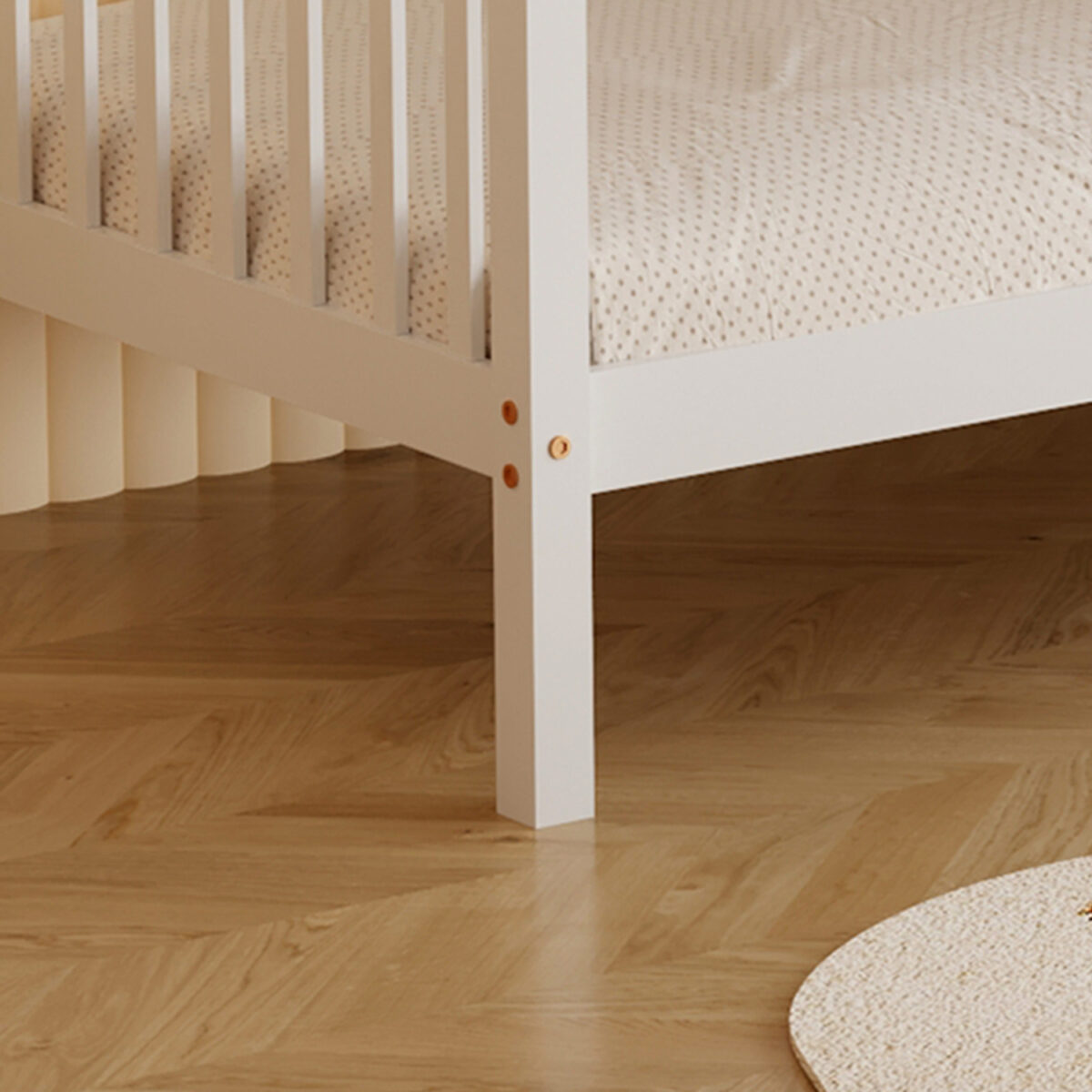 ΚΟΥΚΕΤΑ ΠΑΙΔΙΚΗ ΜΕ 2 ΣΤΡΩΜΑΤΑ LANTAI HM21307.01 ΞΥΛΟ ΠΕΥΚΟΥ ΛΕΥΚΟ--ΣΤΡΩΜΑΤΑ 90x190εκ - Image 9