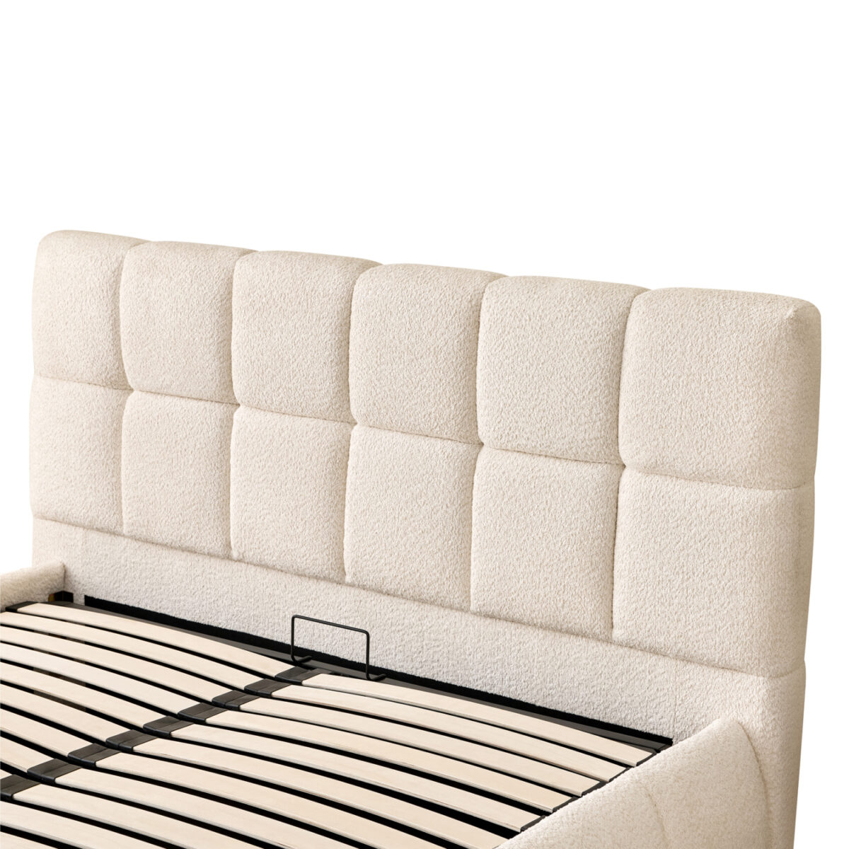 ΚΡΕΒΑΤΙ ΔΙΠΛΟ EDDY HM731.03 ΜΠΕΖ ΜΠΟΥΚΛΕ & ΑΠΟΘΗΚΕΥΤΙΚΟΣ ΧΩΡΟΣ ΓΙΑ  ΣΤΡΩΜΑ 160x200εκ - Image 7