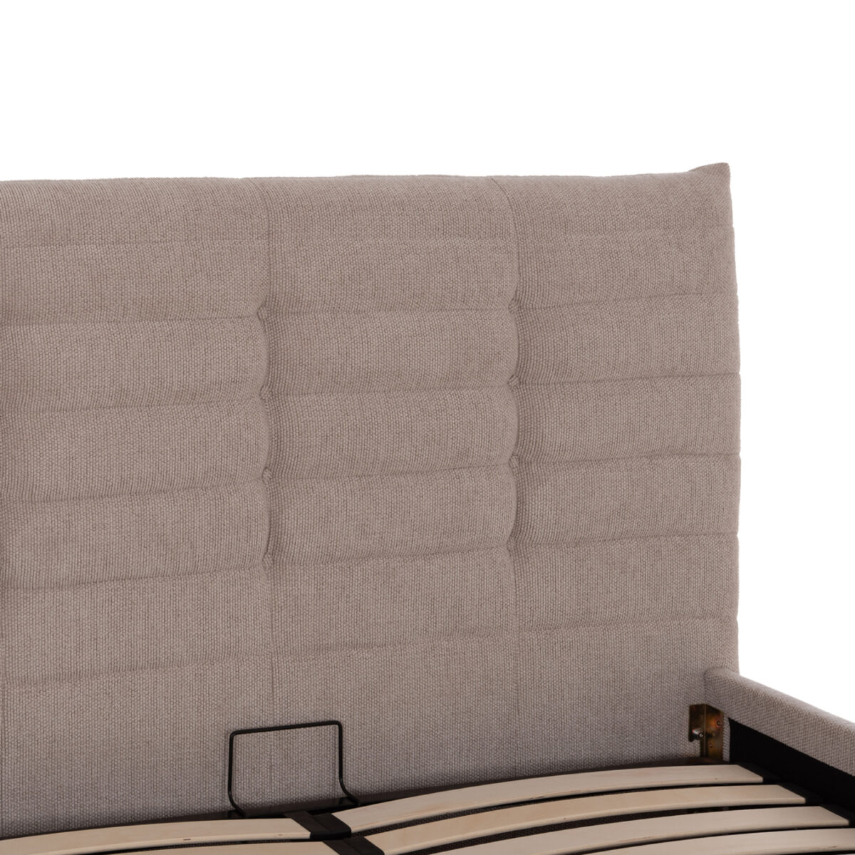 ΚΡΕΒΑΤΙ ΔΙΠΛΟ SANDRA HM732.03 ΜΠΕΖ ΥΦΑΣΜΑ & ΑΠΟΘΗΚΕΥΤΙΚΟΣ ΧΩΡΟΣ ΓΙΑ  ΣΤΡΩΜΑ 160x200εκ - Image 8