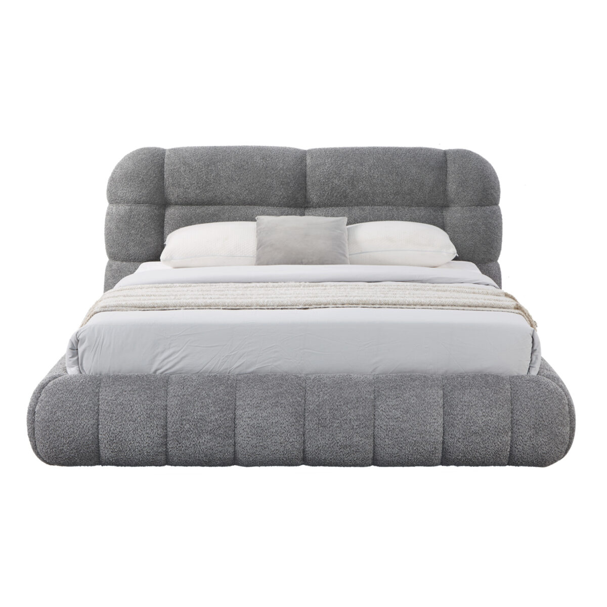 ΚΡΕΒΑΤΙ ΜΕ ΑΠΟΘ.ΧΩΡΟ MOLEN HM730.01 ΓΚΡΙ ΜΠΟΥΚΛΕ ΥΦΑΣΜΑ--ΓΙΑ ΣΤΡΩΜΑ 160x200εκ - Image 4