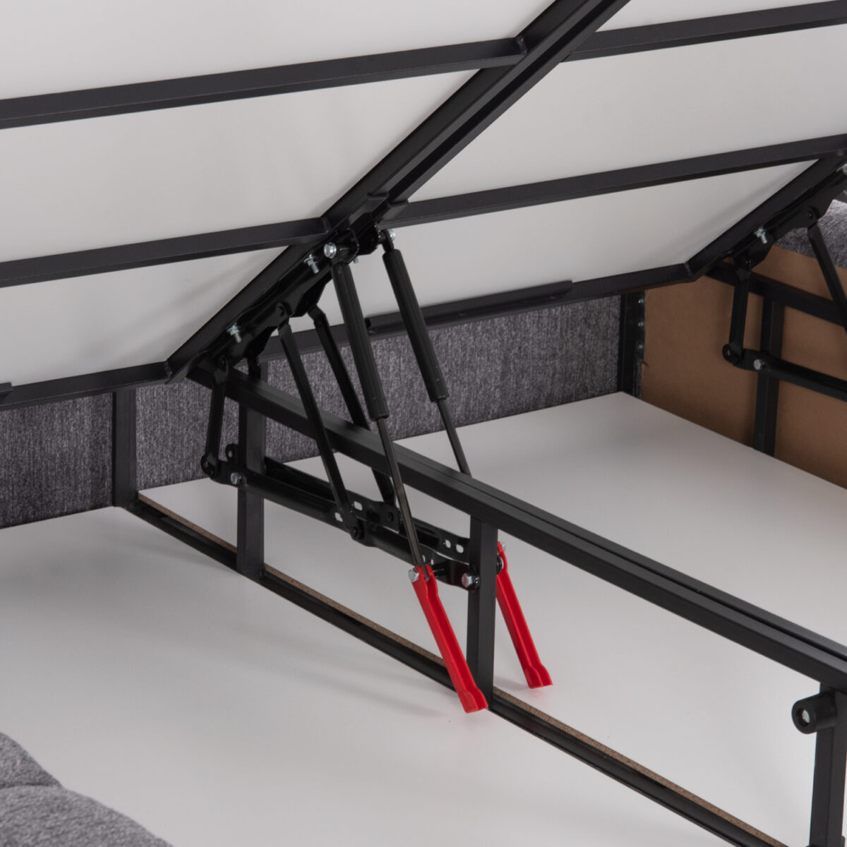 ΚΡΕΒΑΤΙ ΔΙΠΛΟ ΜΕ ΣΤΡΩΜΑ & ΑΠΟΘ.ΧΩΡΟ RAMON HM21168 ΓΚΡΙ ΜΠΟΥΚΛΕ--ΓΙΑ 160x200εκ - Image 6