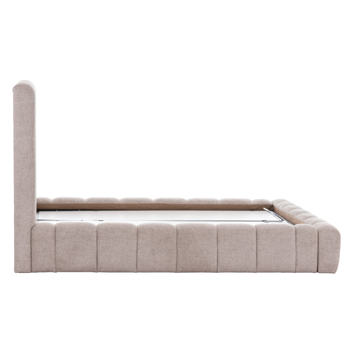 ΚΡΕΒΑΤΙ REMO ΜΕ ΑΠΟΘΗΚΕΥΤΙΚΟ ΧΩΡΟ HM719.10 ΥΦΑΣΜΑ TEDDY ΜΠΕΖ-ΓΙΑ ΣΤΡΩΜΑ 160x200εκ - Image 5