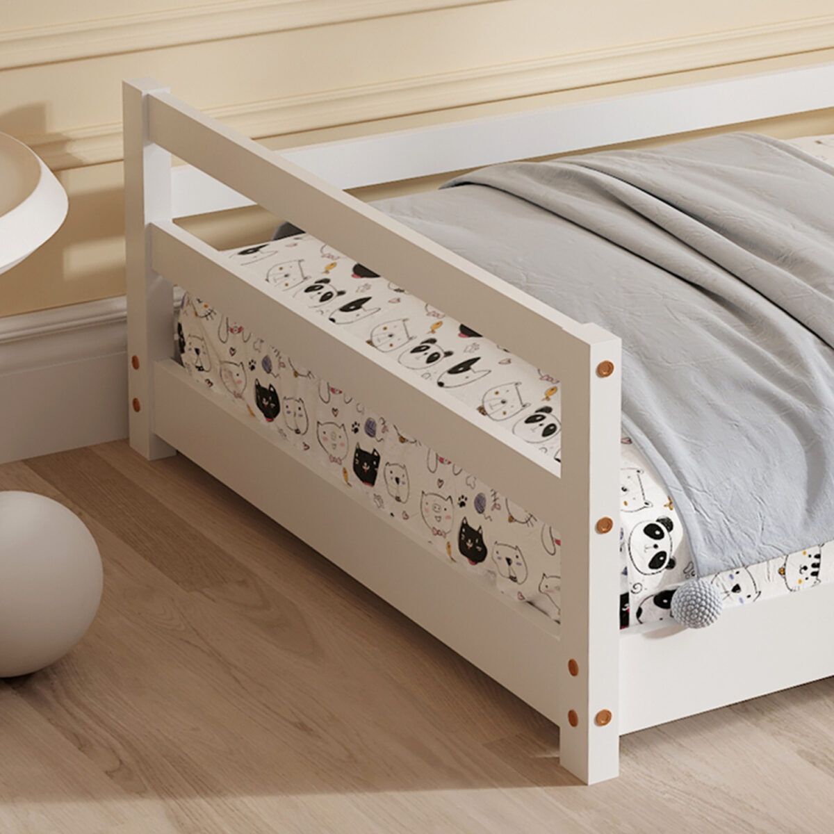 ΚΡΕΒΑΤΙ ΠΑΙΔΙΚΟ ΜΕ ΣΤΡΩΜΑ HOUSER HM21301 ΞΥΛΟ ΠΕΥΚΟΥ ΣΕ ΛΕΥΚΟ--ΣΤΡΩΜΑ 90x190εκ - Image 7