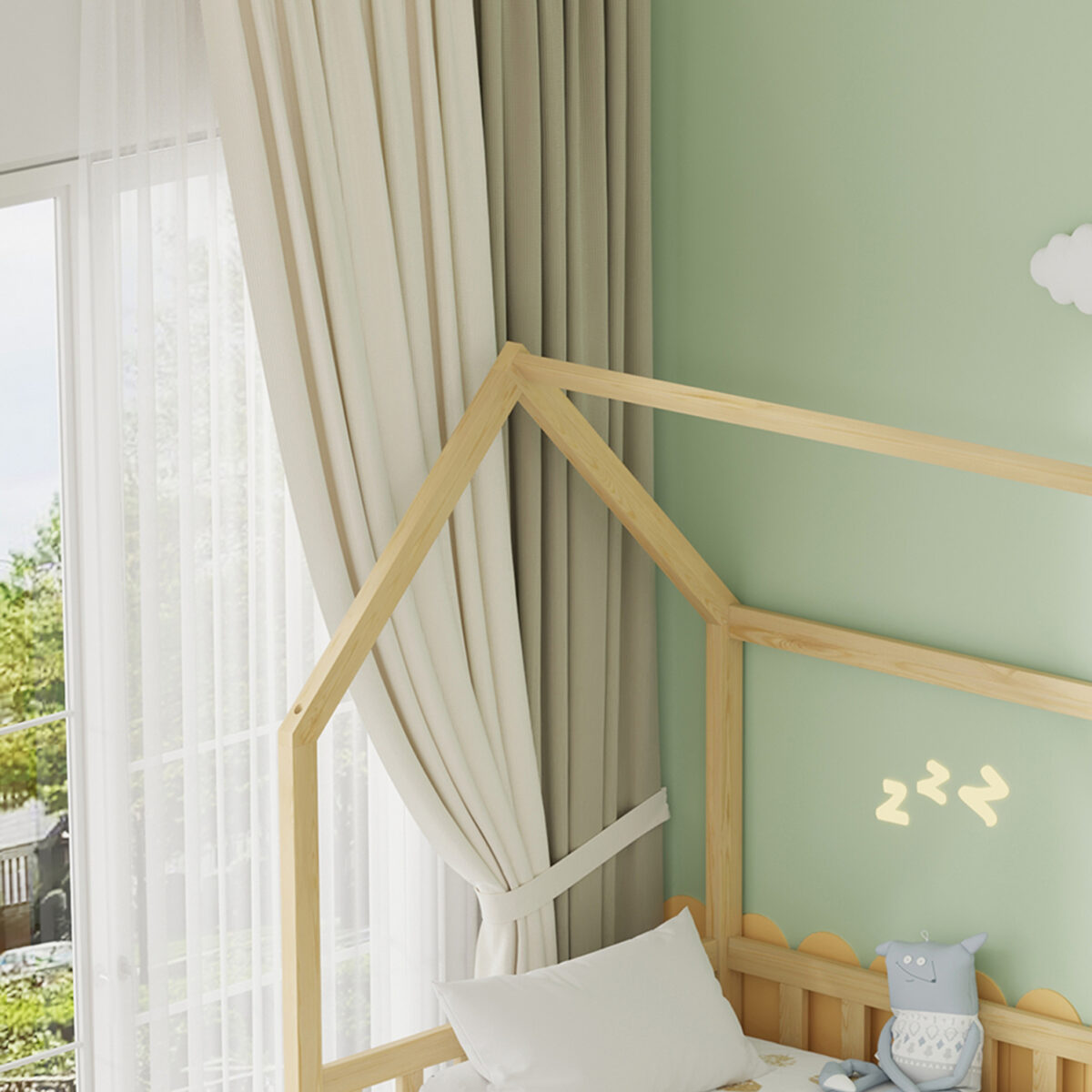 ΠΑΙΔΙΚΟ ΚΡΕΒΑΤΙ 3 ΣΕ 1 PHYLLIS HM723.01 ΞΥΛΟ ΠΕΥΚΟΥ ΦΥΣΙΚΟ 206x97x166Υεκ. - Image 6