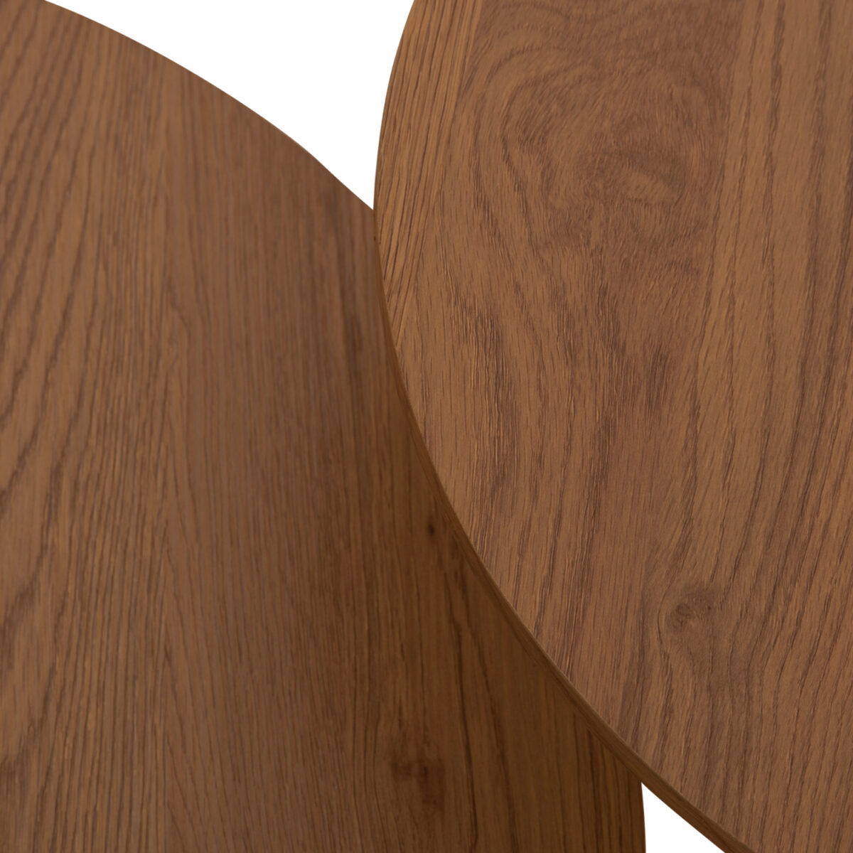 ΣΕΤ 2 ΤΡΑΠΕΖΙΑ ΣΑΛΟΝΙΟΥ JENNEL(X) HM18308.01 ΜΕΤΑΛΛΟ ΛΕΥΚΟ--MDF ΣΕ ΦΥΣΙΚΟ Φ50εκ & Φ70εκ - Image 5