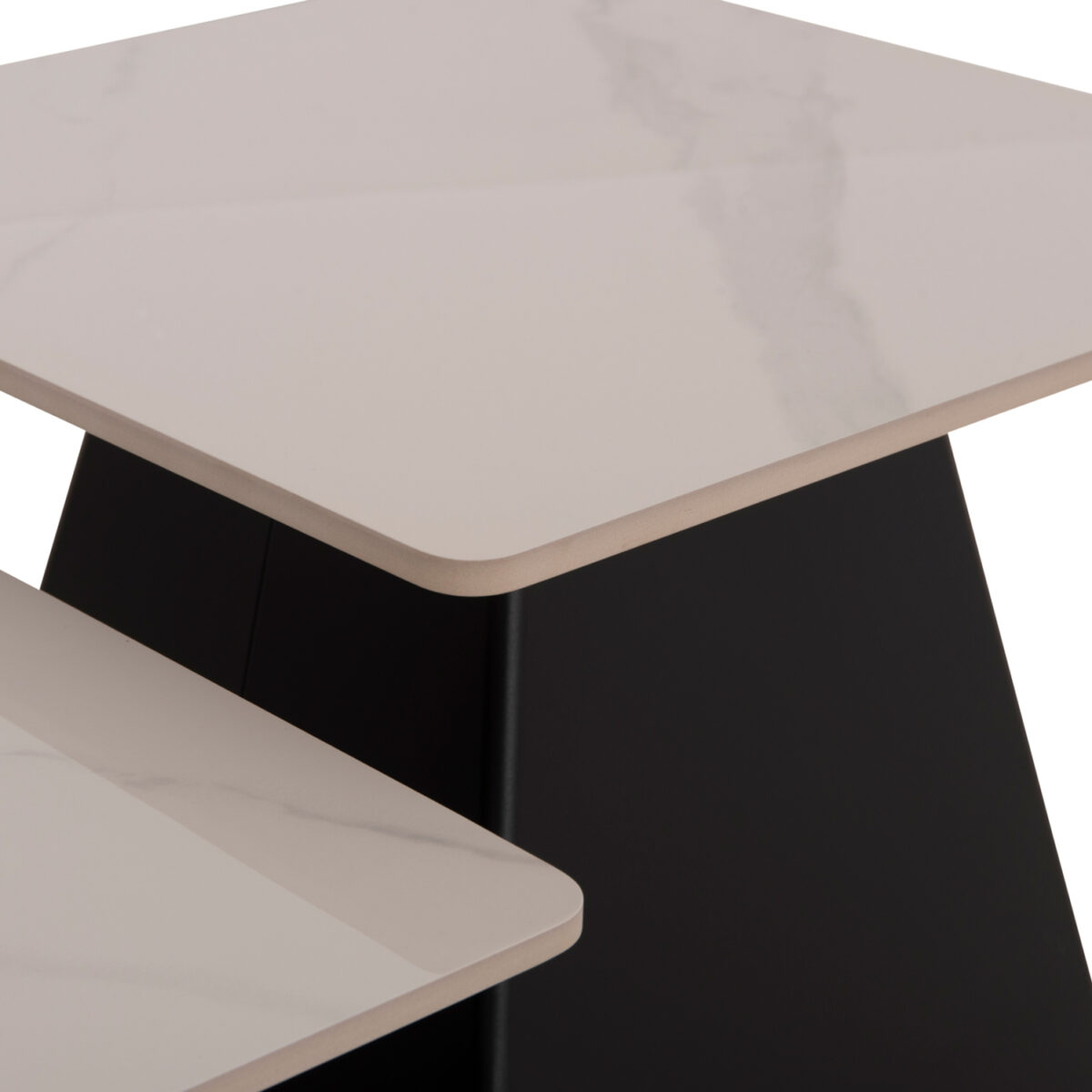 ΣΕΤ 2 ΤΡΑΠΕΖΙΑ ΣΑΛΟΝΙΟΥ QUBER(X) HM18311.02 SINTERED STONE ΤΕΤΡΑΓΩΝΟ--ΒΑΣΕΙΣ ΜΑΥΡΕΣ - Image 7