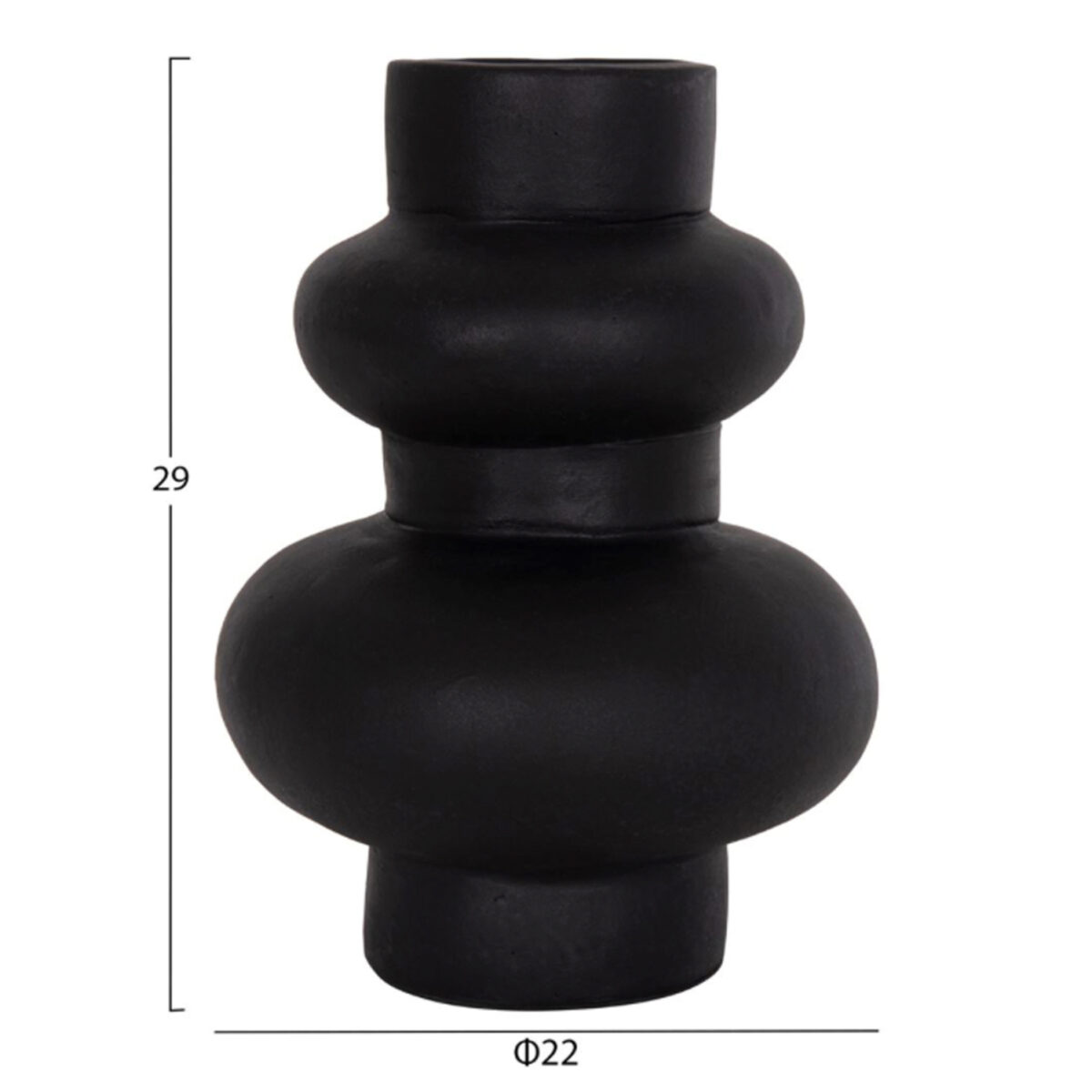 ΣΕΤ 3 ΕΠΙΤΡΑΠΕΖΙΑ ΔΙΑΚΟΣΜΗΤΙΚΑ ΒΑΖΑ LEKKAN ΗΜ21142.01 ΤΕΡΑΚΟΤΑ ΣΕ ΛΕΥΚΟ & ΜΑΥΡΟ - Image 3