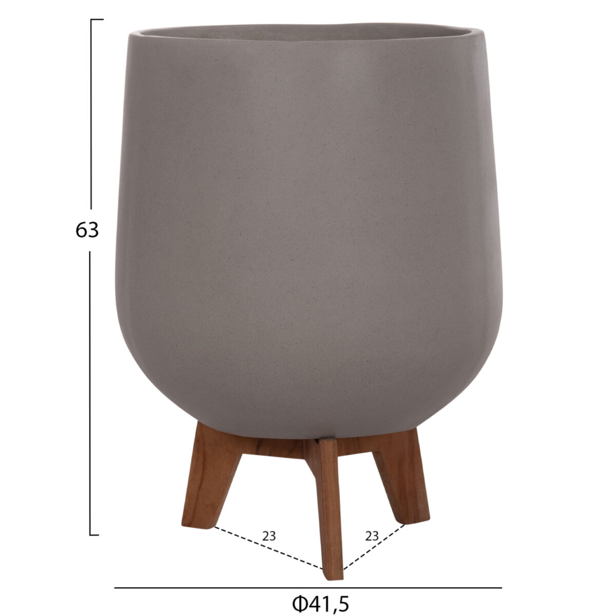 ΣΕΤ 3 ΓΛΑΣΤΡΕΣ ΜΕ TEAK ΒΑΣΕΙΣ TRYLL HM4681.03 FIBER CEMENT--ΓΚΡΙ - Image 2