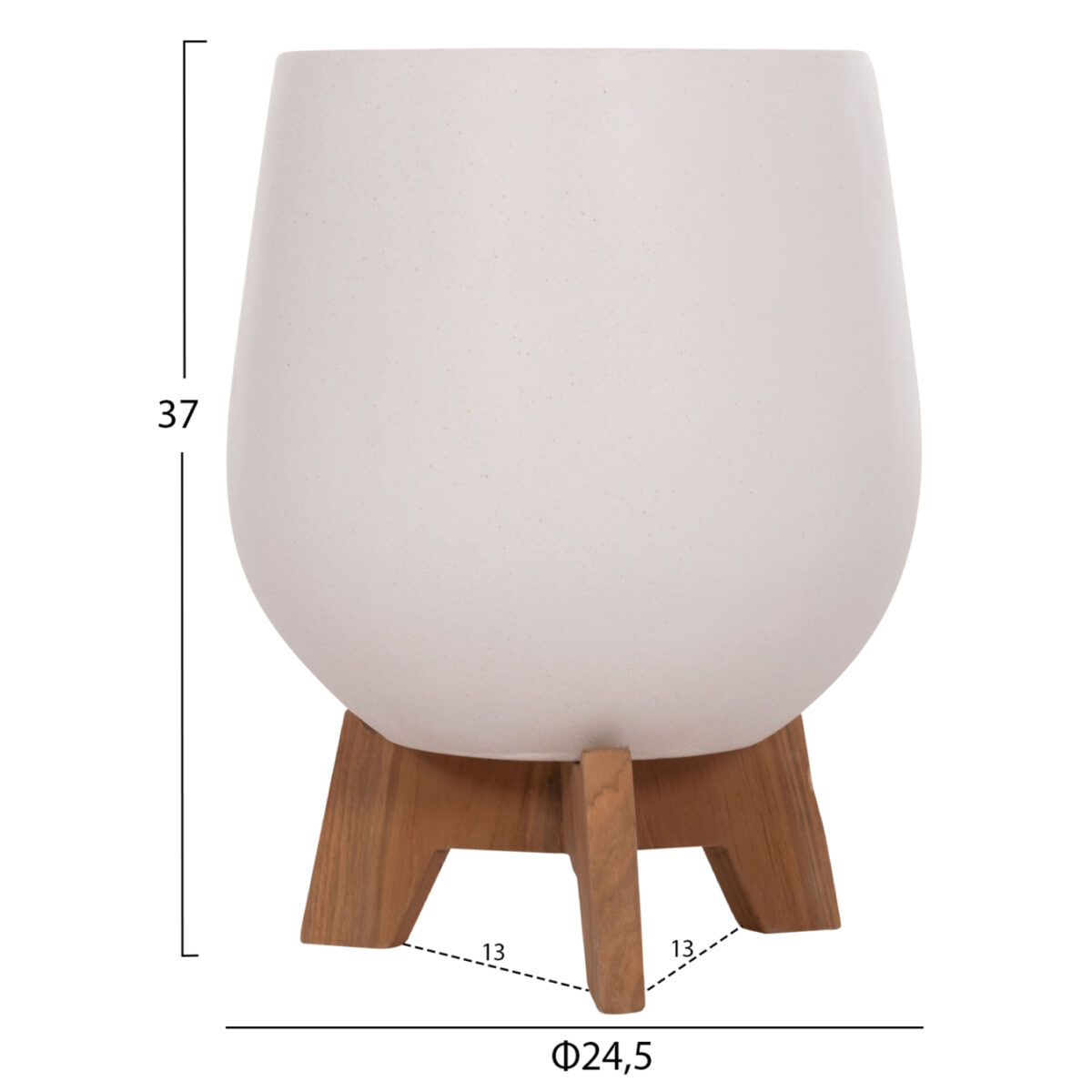 ΣΕΤ 3 ΓΛΑΣΤΡΕΣ ΜΕ TEAK ΒΑΣΕΙΣ TRYLL HM4681.02 FIBER CEMENT ΛΕΥΚΟ - Image 4