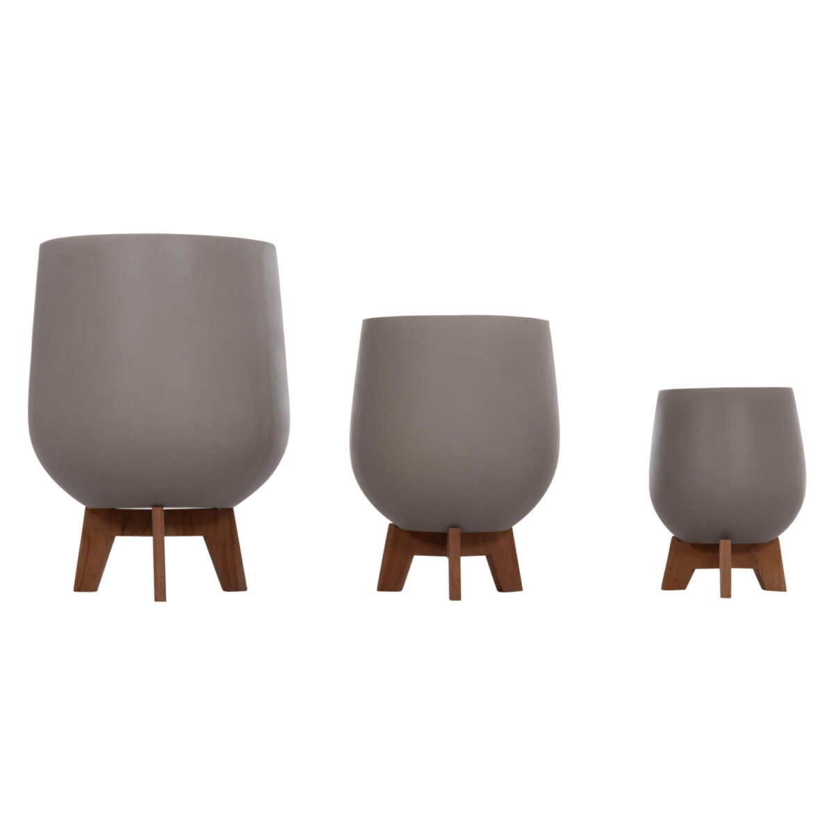 ΣΕΤ 3 ΓΛΑΣΤΡΕΣ ΜΕ TEAK ΒΑΣΕΙΣ TRYLL HM4681.03 FIBER CEMENT--ΓΚΡΙ - Image 5