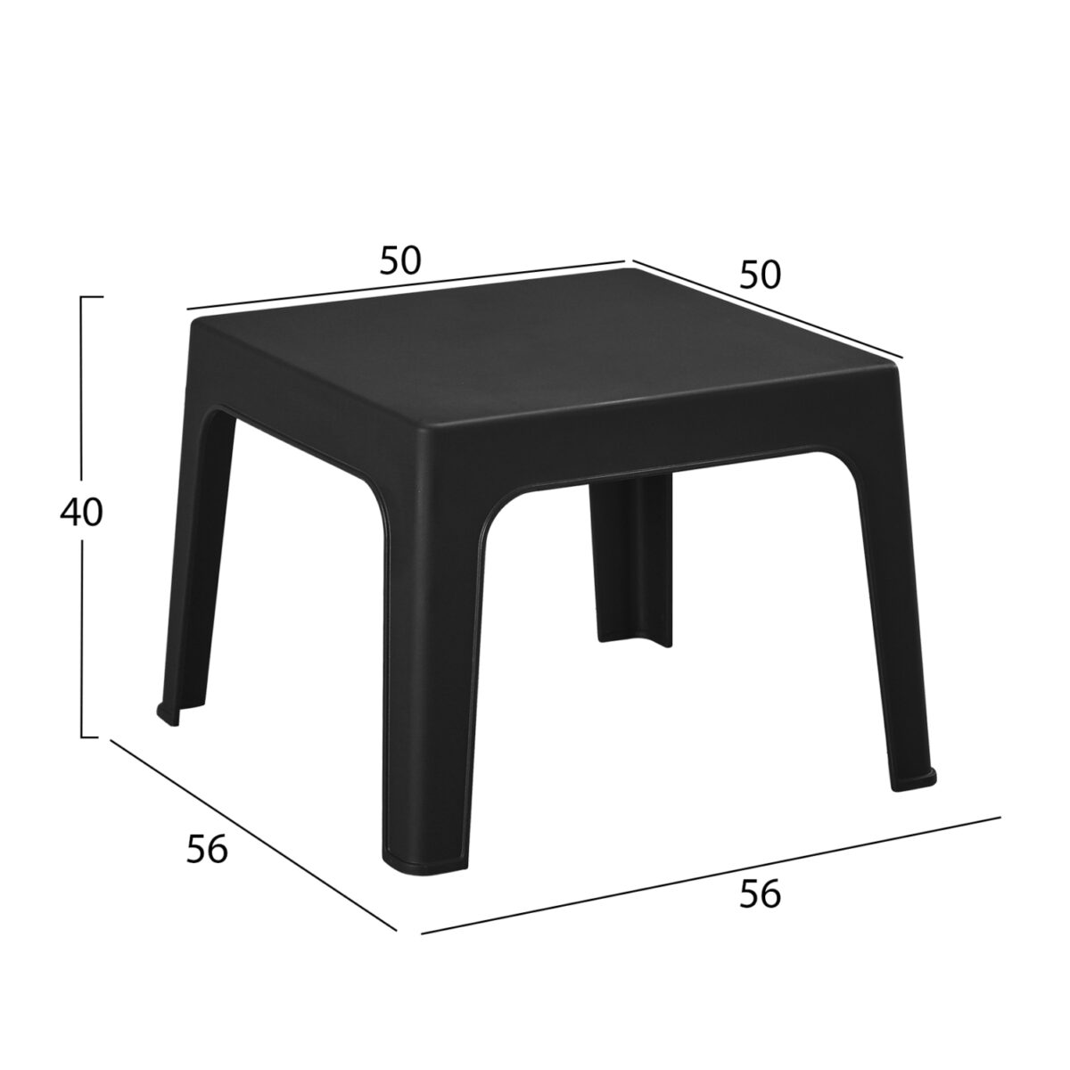 ΣΕΤ 3ΤΜΧ ΠΟΛΥΠΡΟΠΥΛΕΝΙΟΥ SLEEK HM21267.02 ΤΡΑΠΕΖΑΚΙ & 2 ΠΟΛΥΘΡΟΝΕΣ-ΜΑΥΡΟ - Image 3