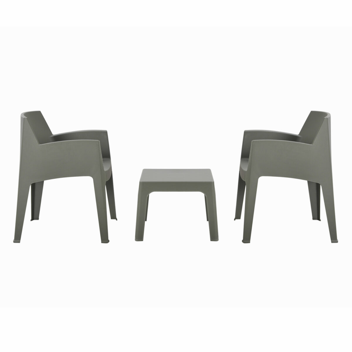 ΣΕΤ 3ΤΜΧ ΠΟΛΥΠΡΟΠΥΛΕΝΙΟΥ SLEEK HM21267.05 ΤΡΑΠΕΖΑΚΙ & 2 ΠΟΛΥΘΡΟΝΕΣ-DARK OLIVE GREEN - Image 4