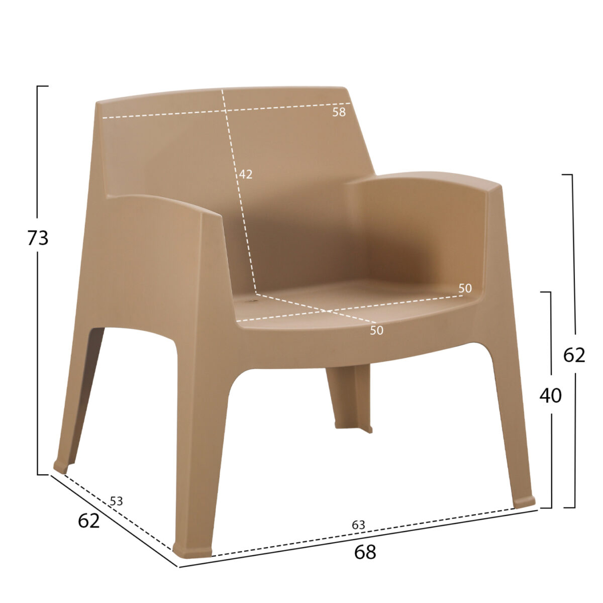 ΣΕΤ LOUNGE 4ΤΜΧ SLEEK HM21275.03 ΚΑΠΟΥΤΣΙΝΟ ΠΟΛΥΠΡΟΠΥΛΕΝΙΟ - Image 3