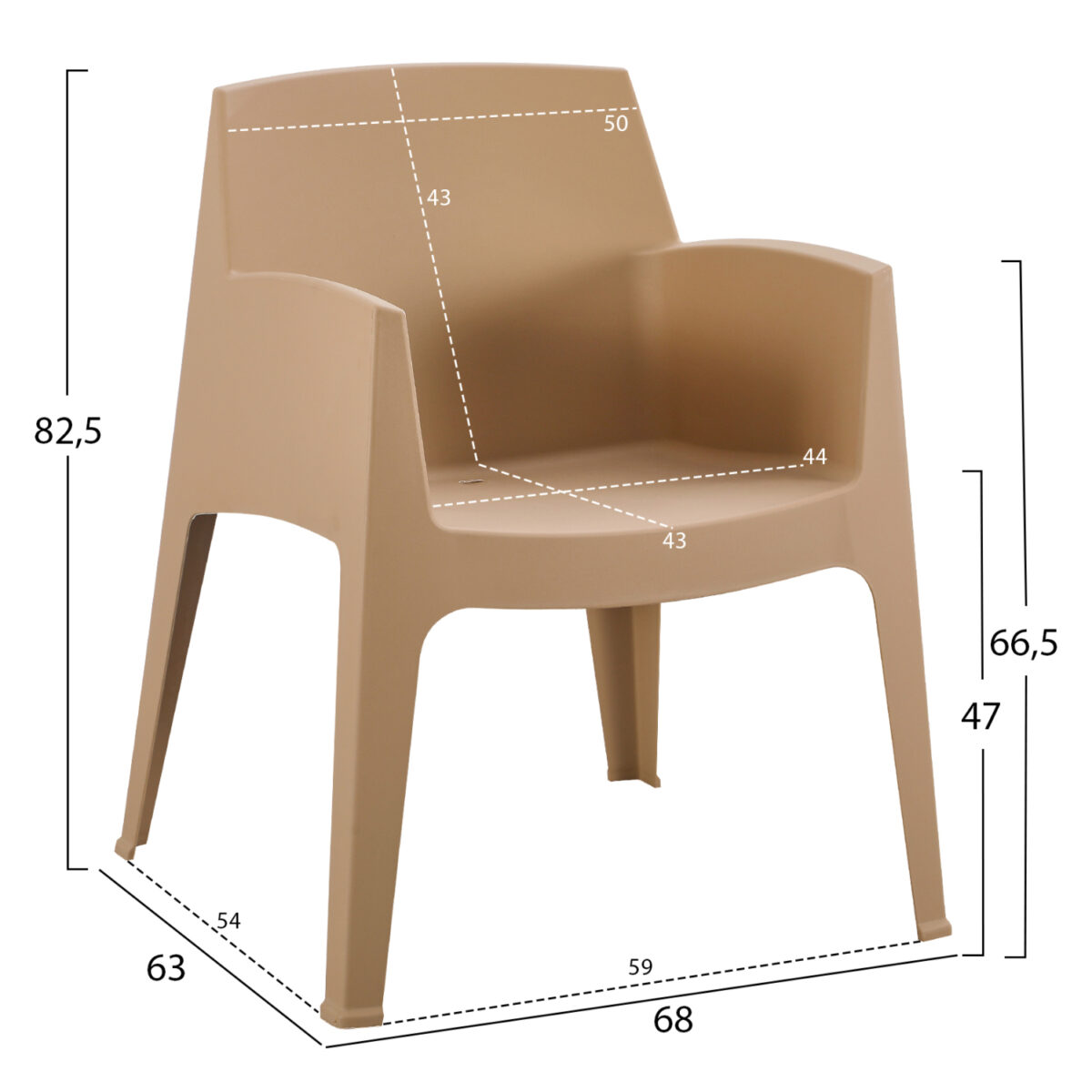 ΣΕΤ ΣΑΛΟΝΙ ΕΞ.ΧΩΡΟΥ 4ΤΜΧ SLEEK HM21268.03 ΚΑΠΟΥΤΣΙΝΟ ΠΟΛΥΠΡΟΠΥΛΕΝΙΟ - Image 3
