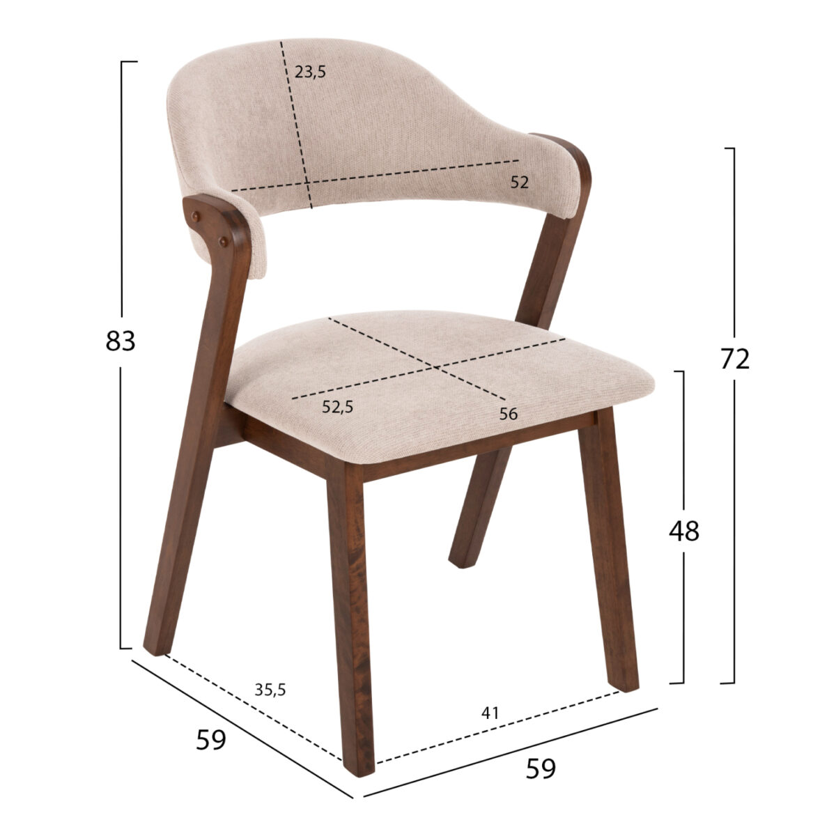 ΣΕΤ ΤΡΑΠΕΖΑΡΙΑΣ 9ΤΜΧ RIDER HM21341 ΤΡΑΠΕΖΙ ΑΠΟ MDF--ΚΑΡΕΚΛΕΣ RUBBERWOOD & ΥΦΑΣΜΑ - Image 3